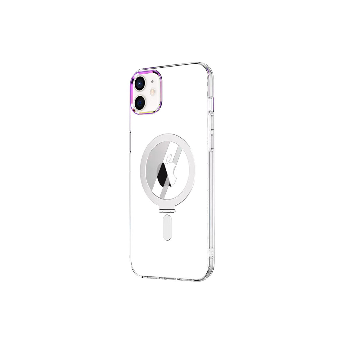 Newface Apple iPhone 12 Kılıf Mudo Magneticsafe Standlı Kapak - Şeffaf — görsel 5