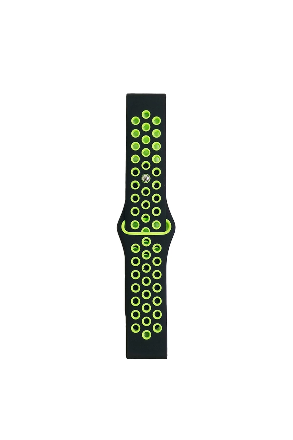 Newface Watch 20mm Spor Delikli Kordon - Siyah-Yeşil