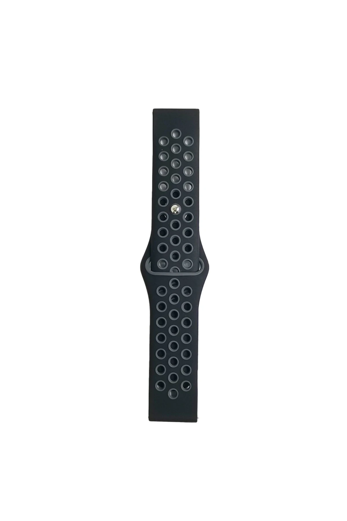Newface Watch 20mm Spor Delikli Kordon - Siyah-Gri