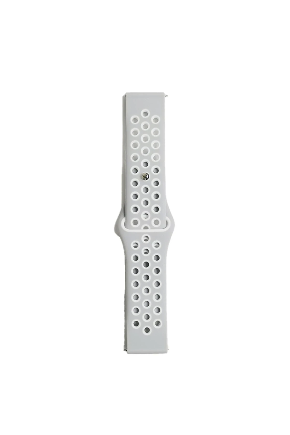 Newface Watch 20mm Spor Delikli Kordon - Gri-Beyaz