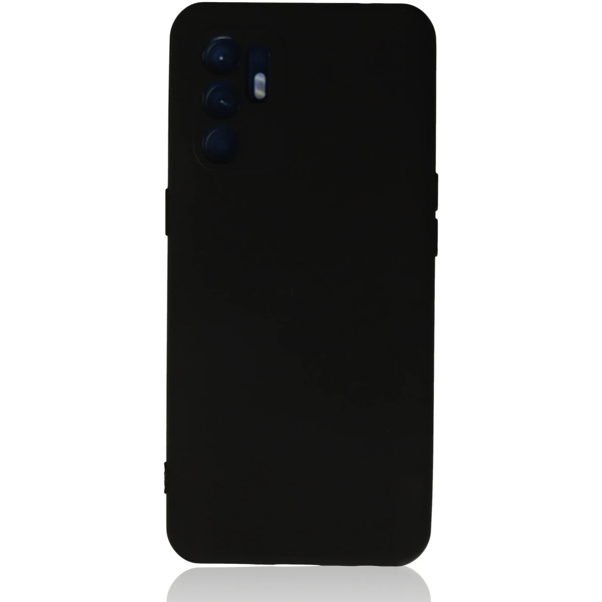 Newface Oppo Reno 6 Kılıf Nano içi Kadife Silikon - Siyah — görsel 4