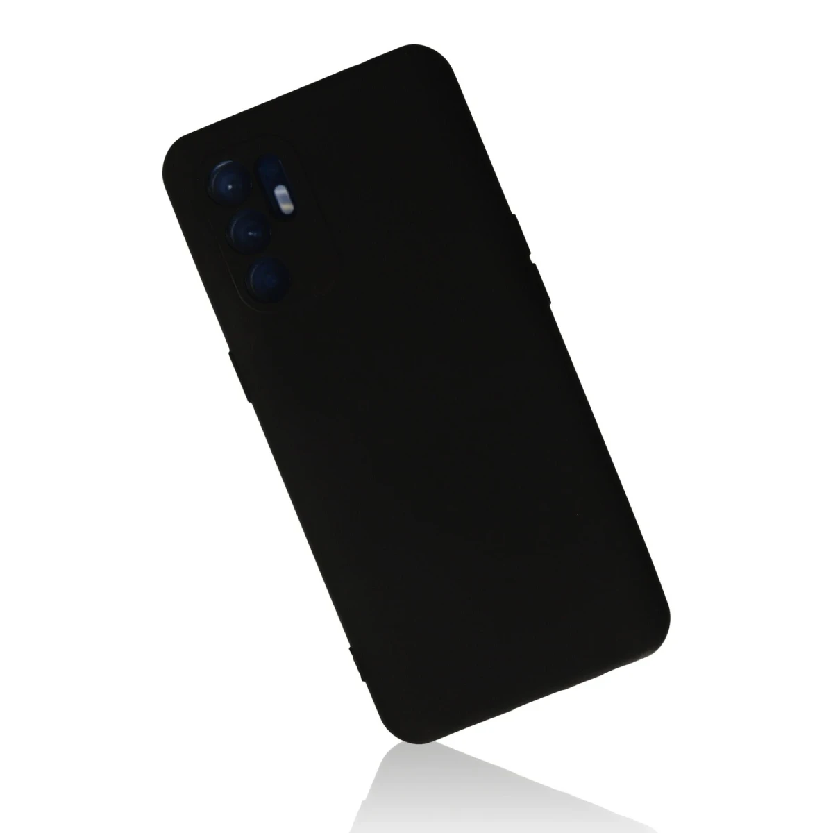 Newface Oppo Reno 6 Kılıf Nano içi Kadife Silikon - Siyah — görsel 5