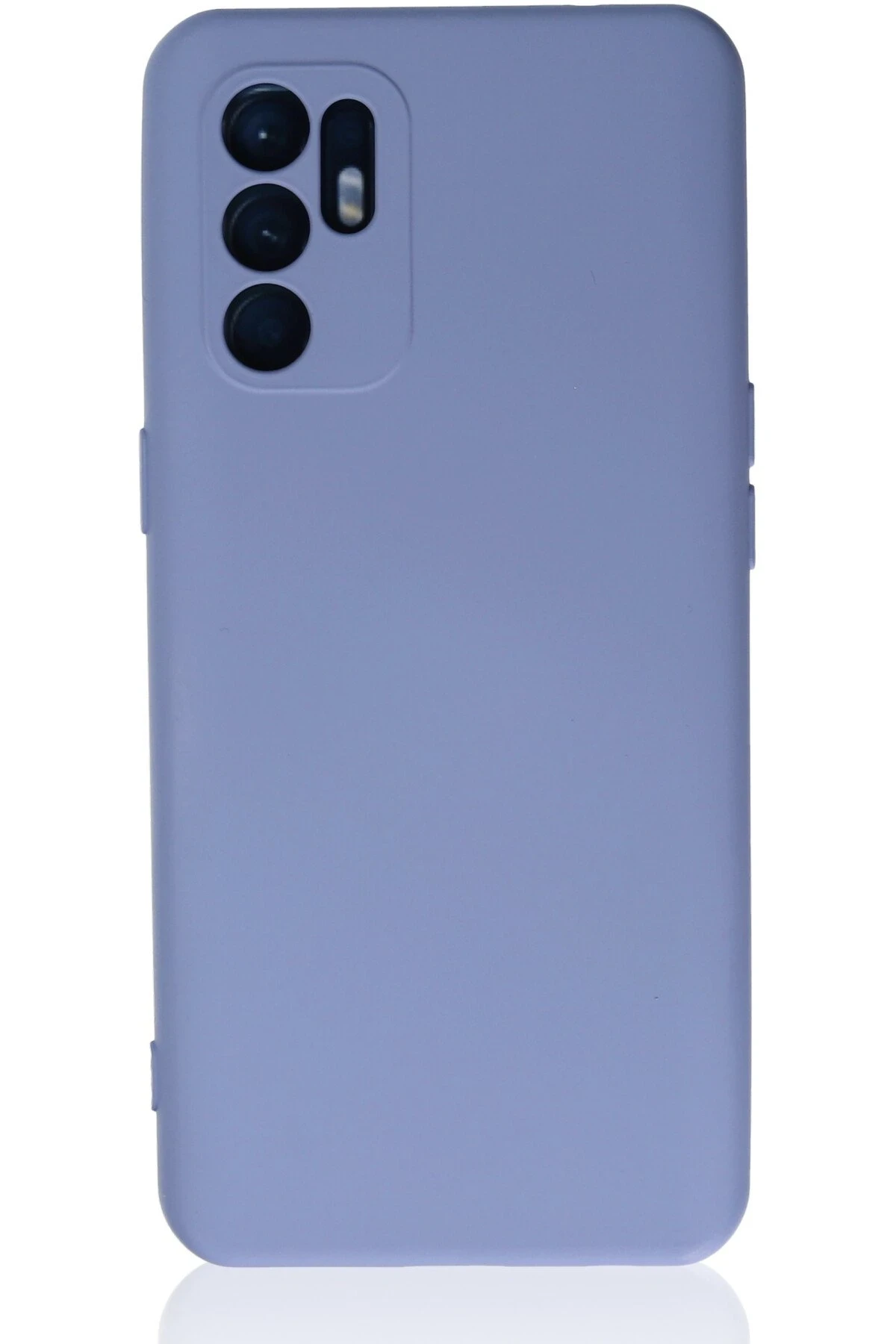 Newface Oppo Reno 6 Kılıf Nano içi Kadife Silikon - Lila