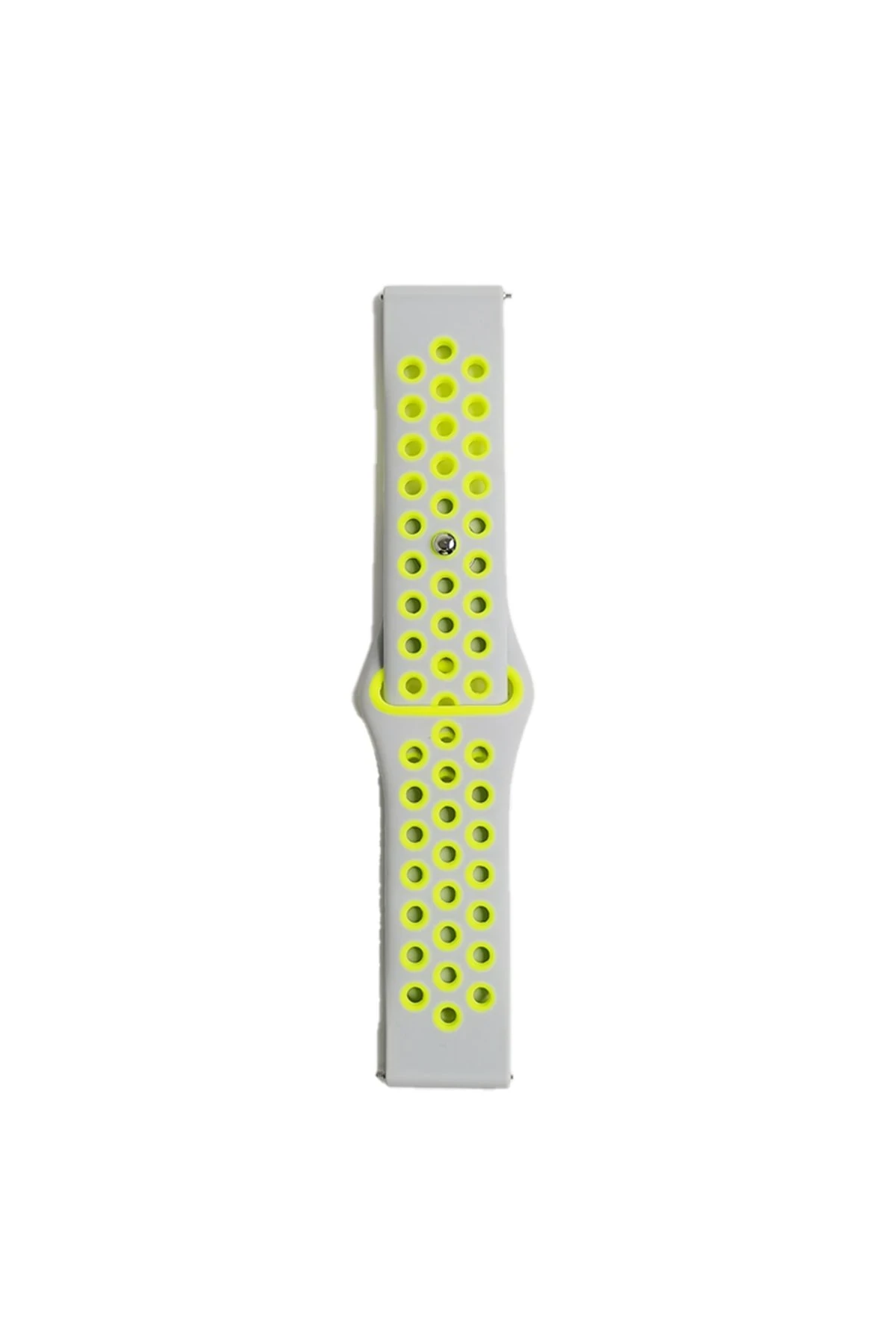 Newface Watch 22mm Spor Delikli Kordon - Gri-Yeşil