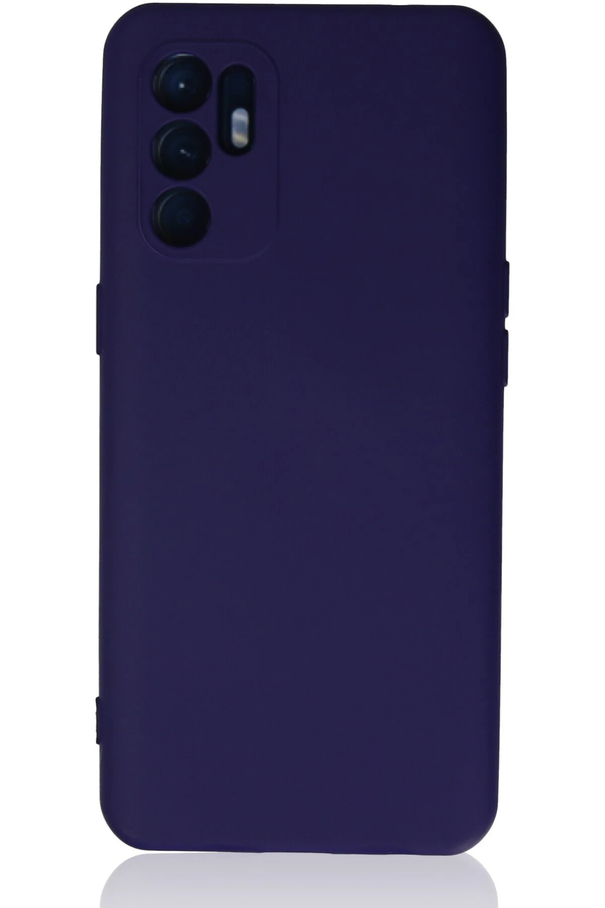 Newface Oppo Reno 6 Kılıf Nano içi Kadife Silikon - Mor