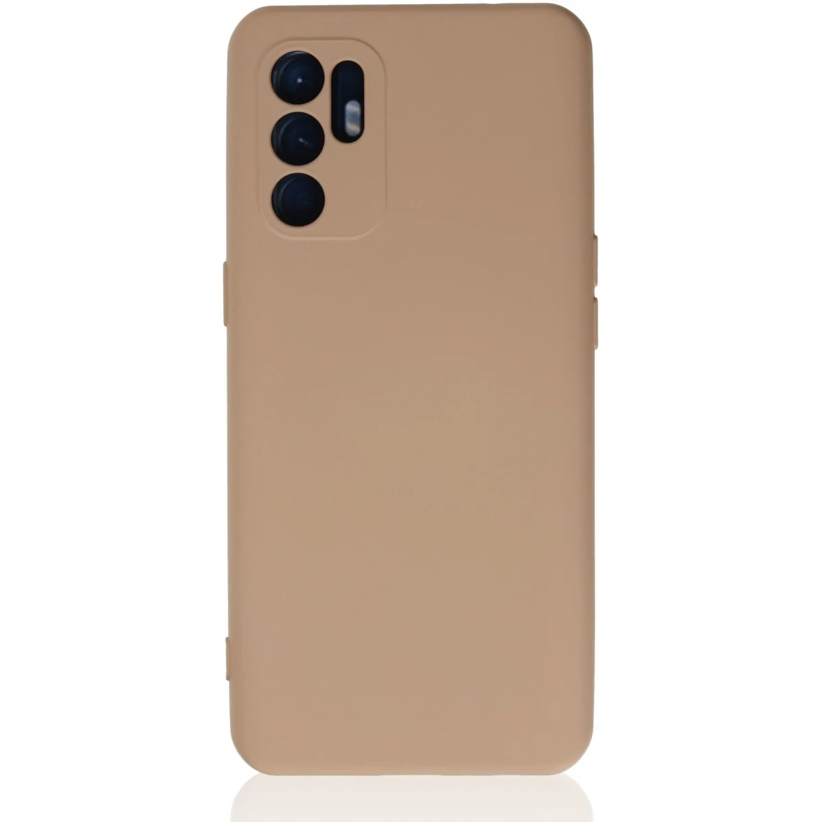Newface Oppo Reno 6 Kılıf Nano içi Kadife Silikon - Pudra