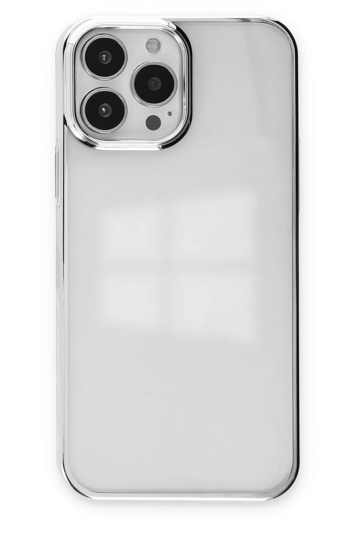 Newface Apple iPhone 13 Pro Max Kılıf Element Silikon - Gümüş