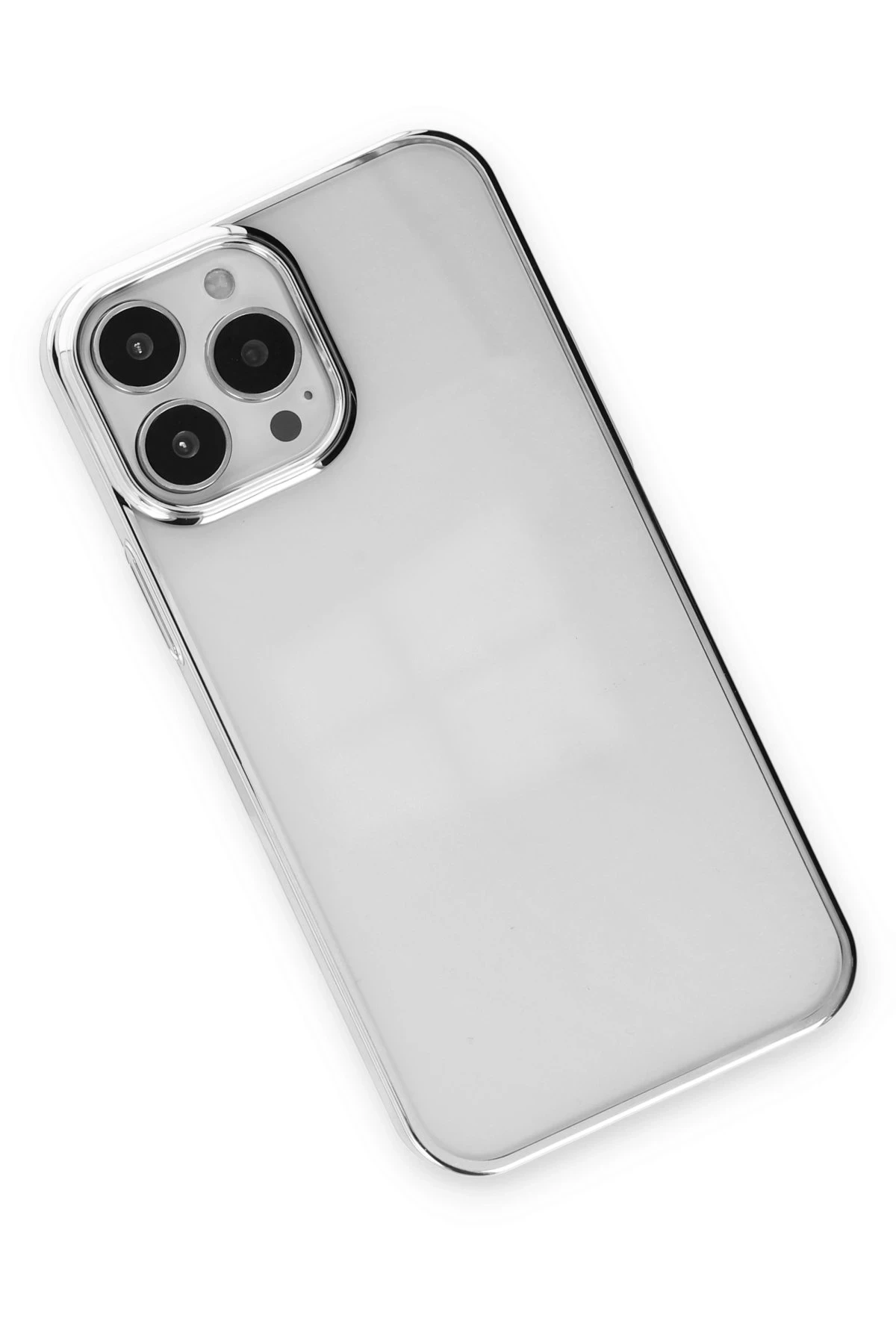 Newface Apple iPhone 13 Pro Max Kılıf Element Silikon - Gümüş — görsel 3
