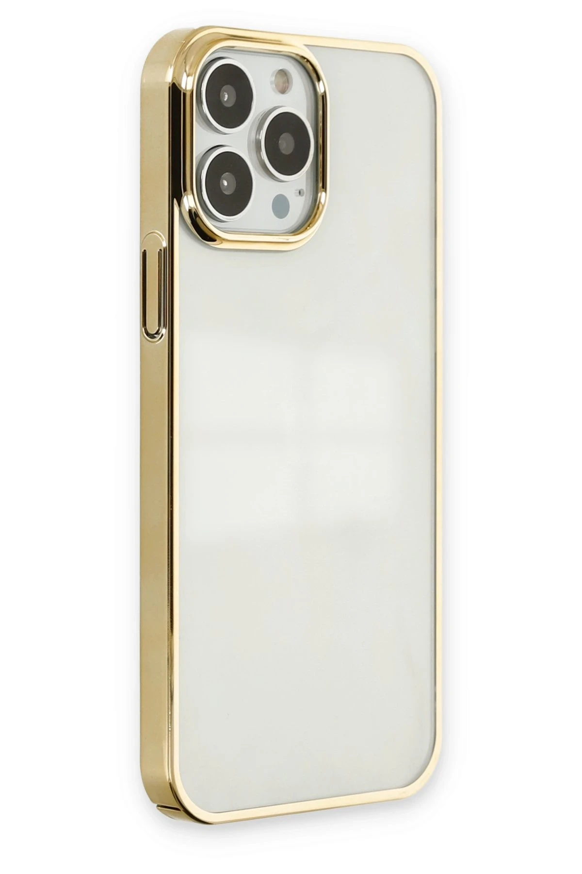 Newface iPhone 13 Pro Max Kılıf Element Silikon - Gold