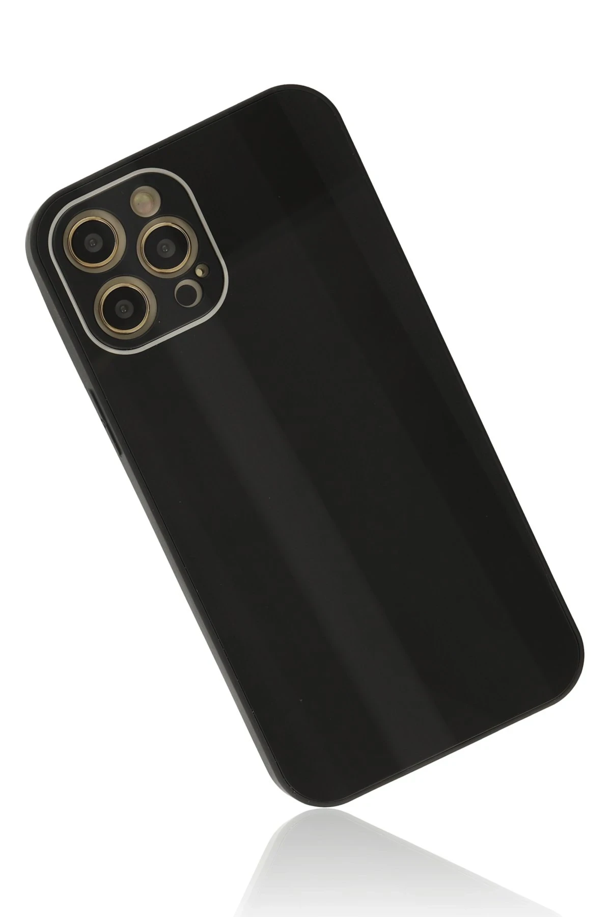 Newface Apple iPhone 12 Pro Kılıf Glass Kapak - Siyah — görsel 2