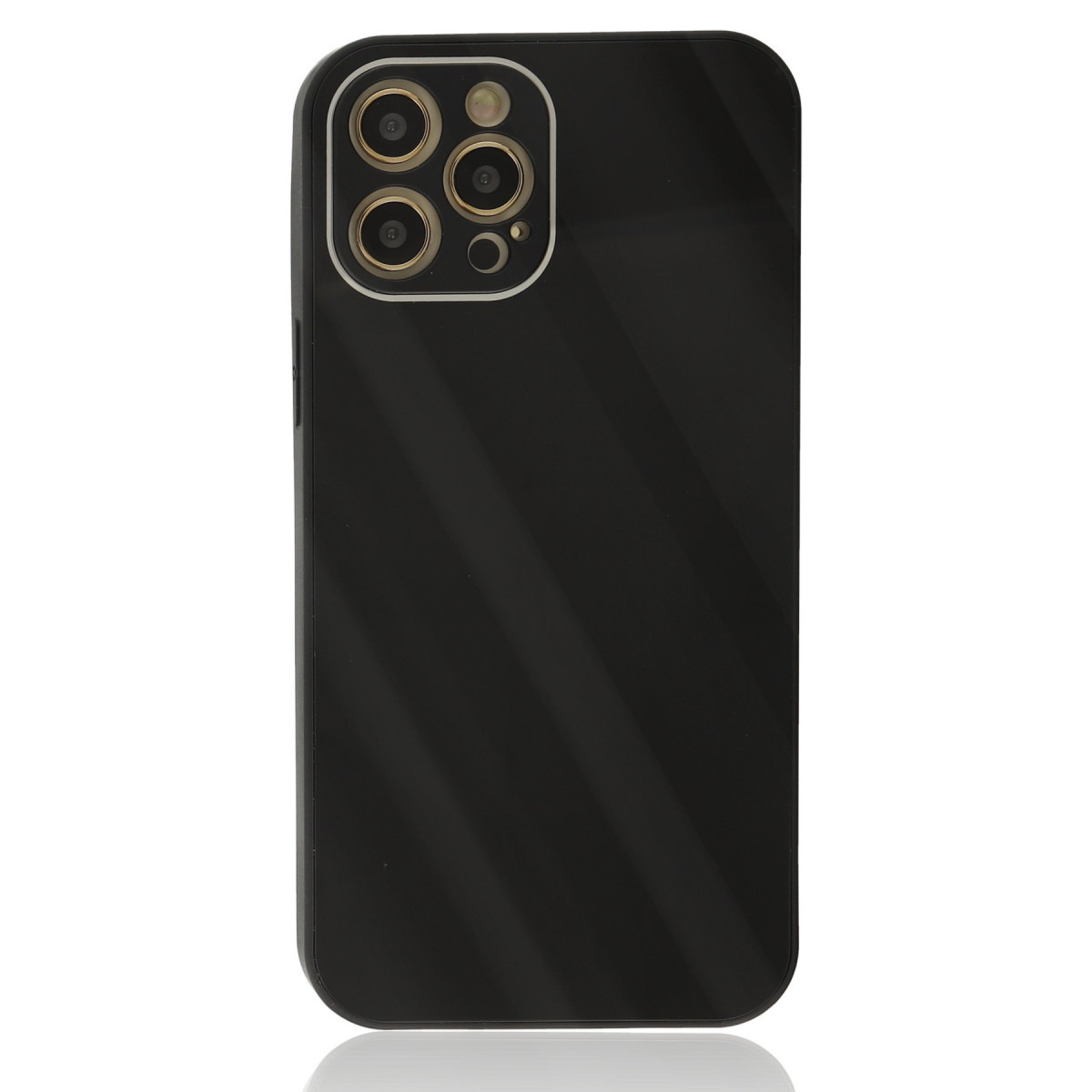 Newface Apple iPhone 12 Pro Max Kılıf Glass Kapak - Siyah — görsel 11
