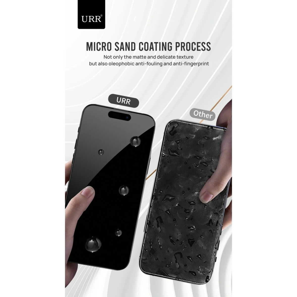 URR Apple iPhone 14 Pro Max Matte Antiglare Cam Ekran Koruyucu - Siyah