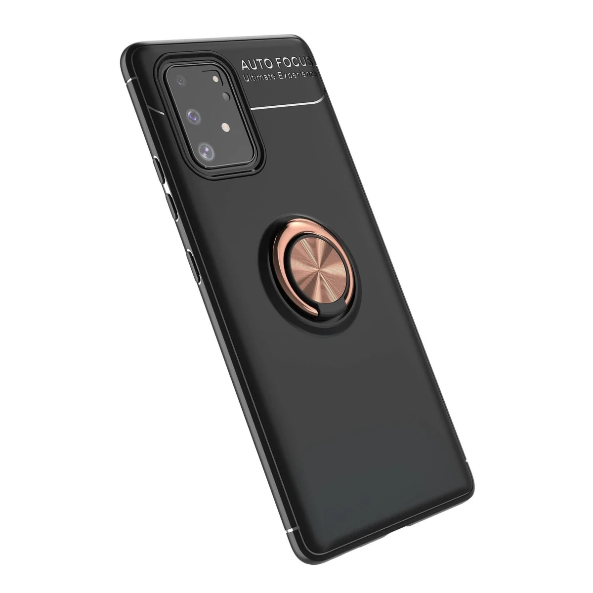 Newface Samsung Galaxy A91 / S10 Lite Kılıf Range Yüzüklü Silikon - Siyah-Gold — görsel 8