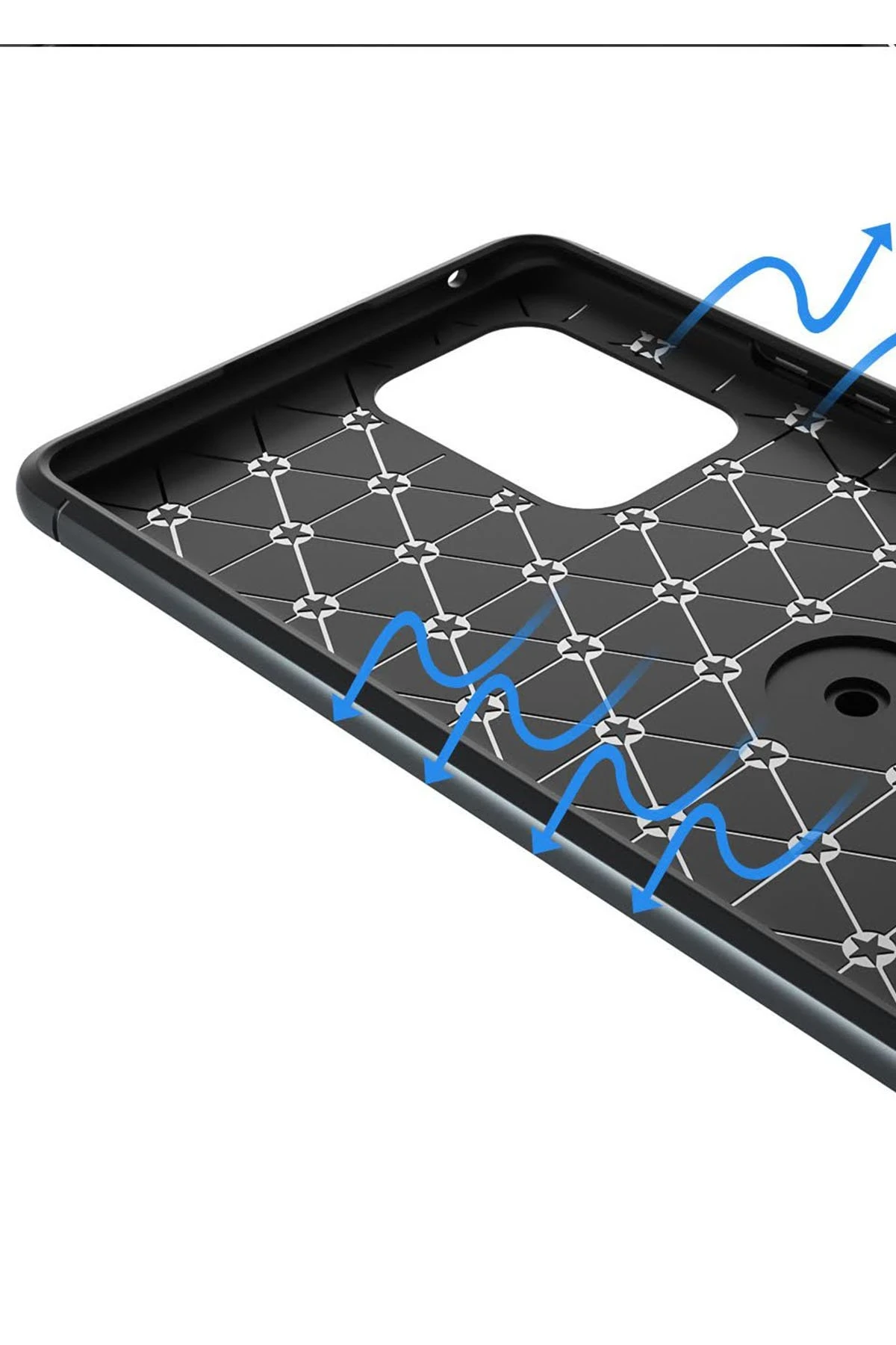 Newface Samsung Galaxy A91 / S10 Lite Kılıf Range Yüzüklü Silikon - Siyah-Gold — görsel 6
