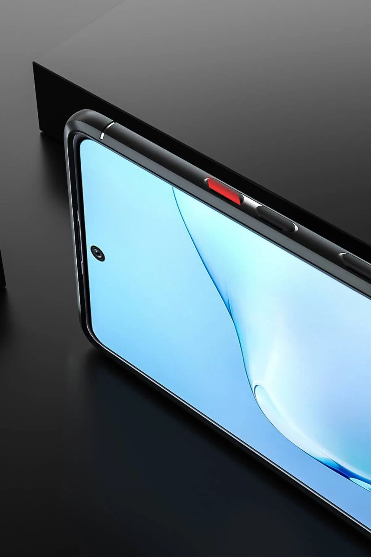 Newface Samsung Galaxy A91 / S10 Lite Kılıf Range Yüzüklü Silikon - Siyah-Gold — görsel 7