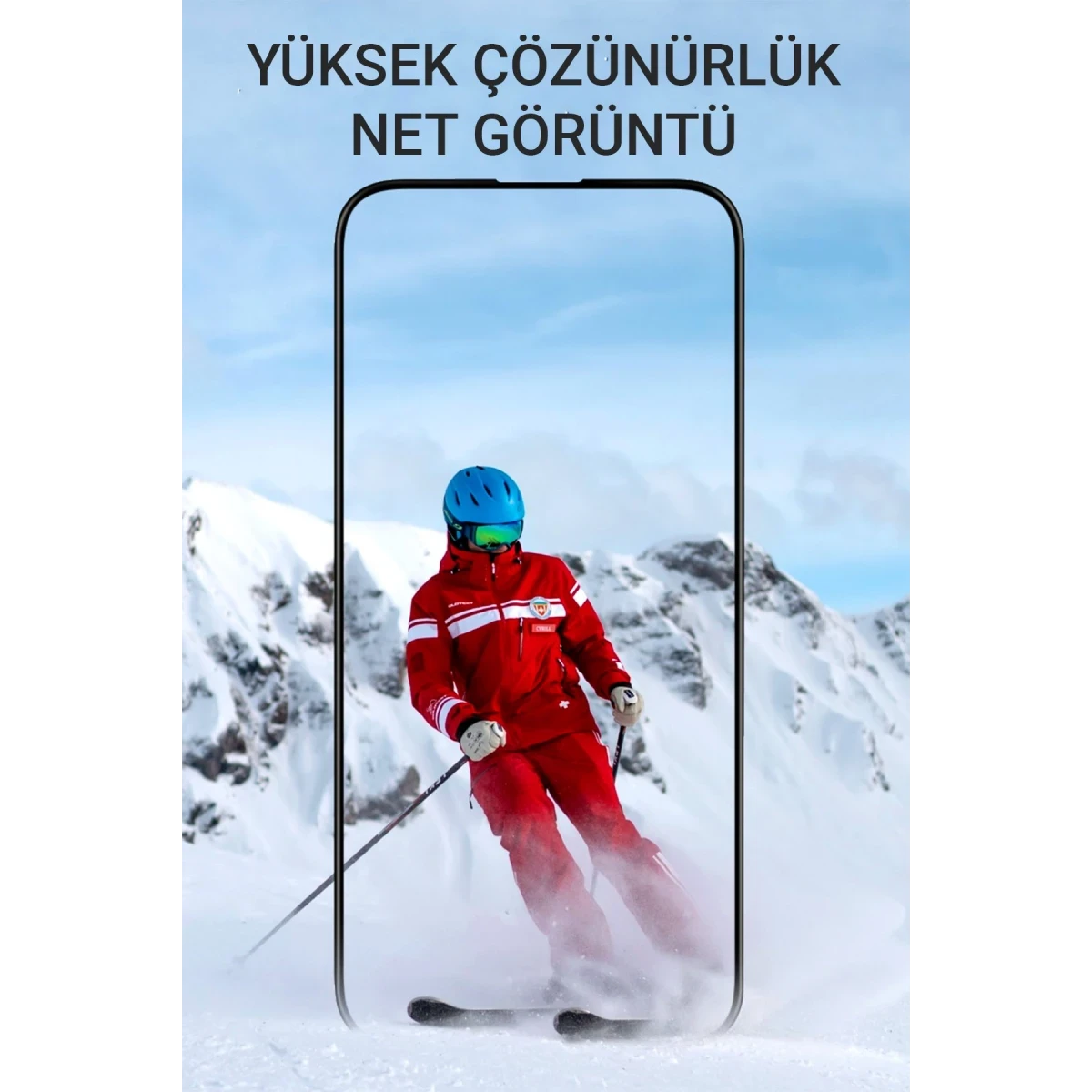 URR Apple iPhone 15 Pro 3D Curved Edge HD Cam Ekran Koruyucu - Siyah