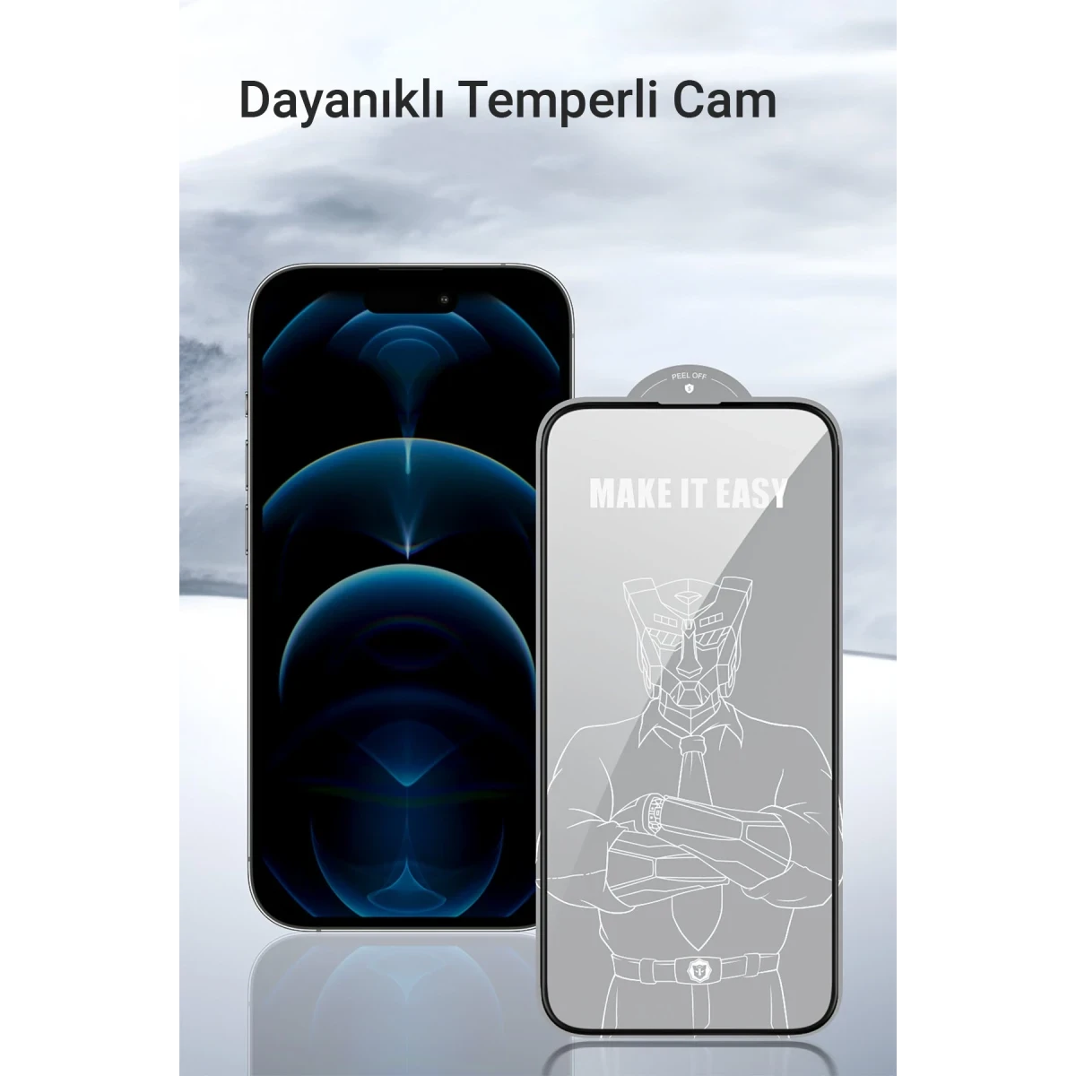 URR Apple iPhone 15 Pro 3D Curved Edge HD Cam Ekran Koruyucu - Siyah