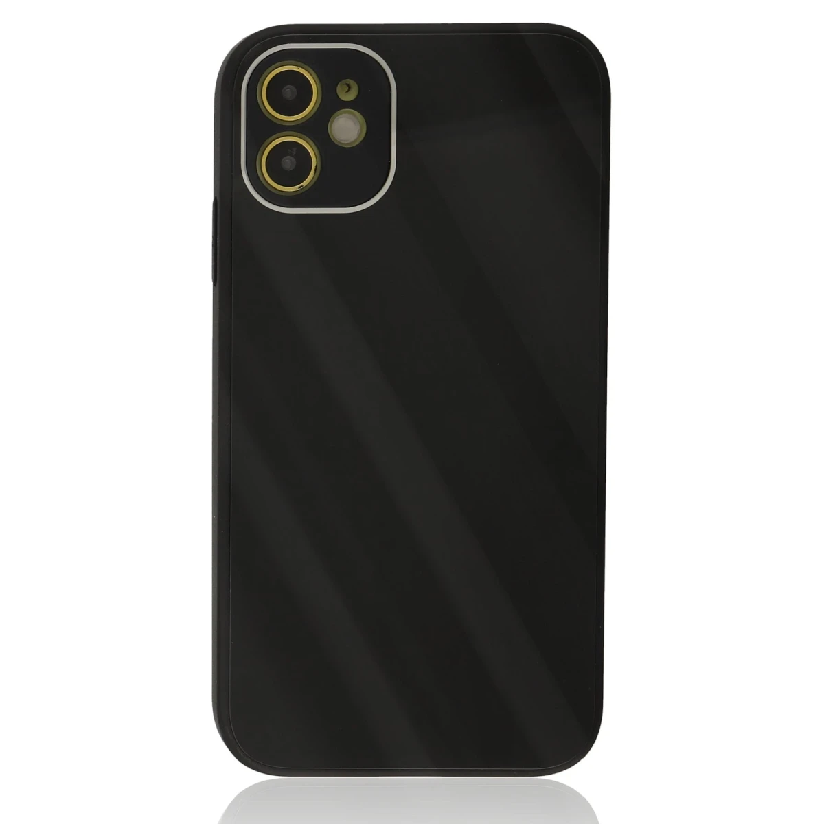 Newface Apple iPhone 12 Kılıf Glass Kapak - Siyah — görsel 6