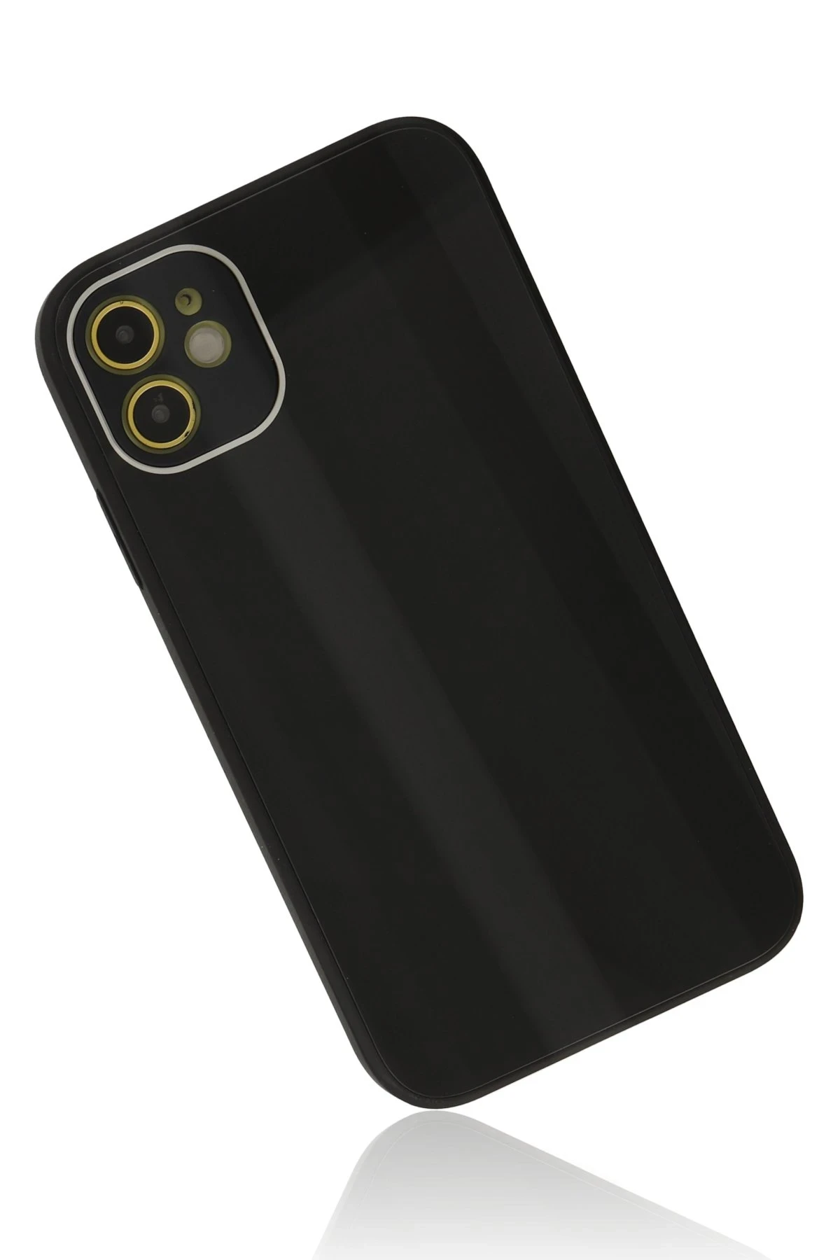 Newface Apple iPhone 12 Kılıf Glass Kapak - Siyah — görsel 2