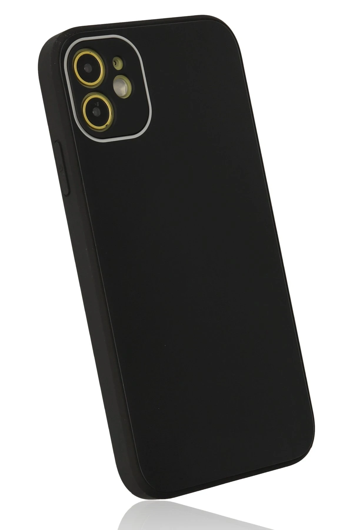 Newface Apple iPhone 12 Kılıf Glass Kapak - Siyah — görsel 3
