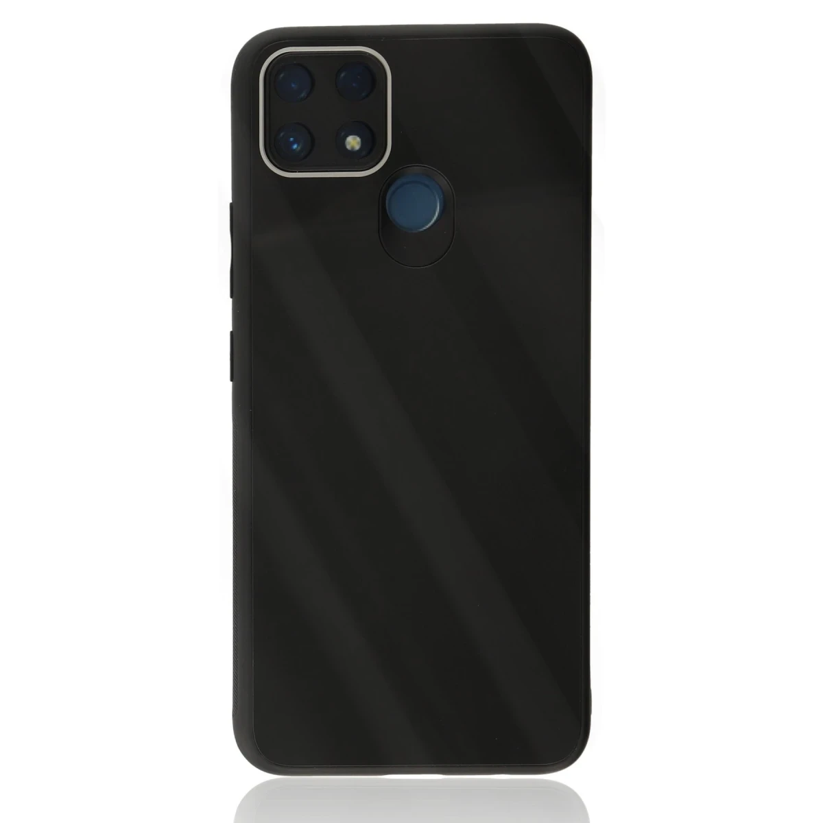Newface Realme C25 Kılıf Glass Kapak - Siyah — görsel 6