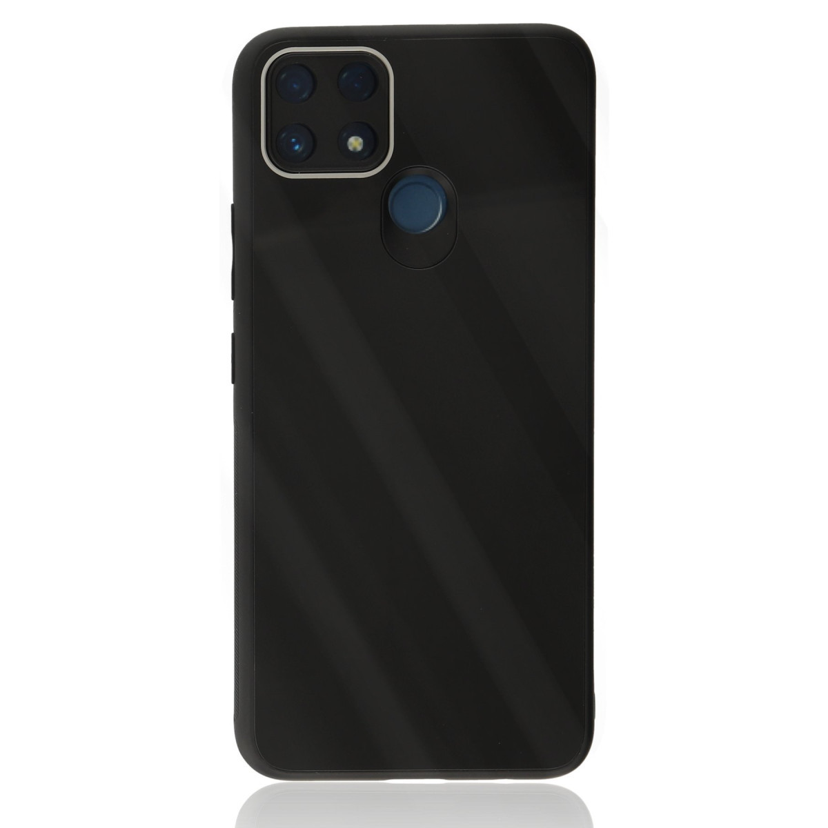 Newface Realme C25 Kılıf Glass Kapak - Siyah — görsel 11