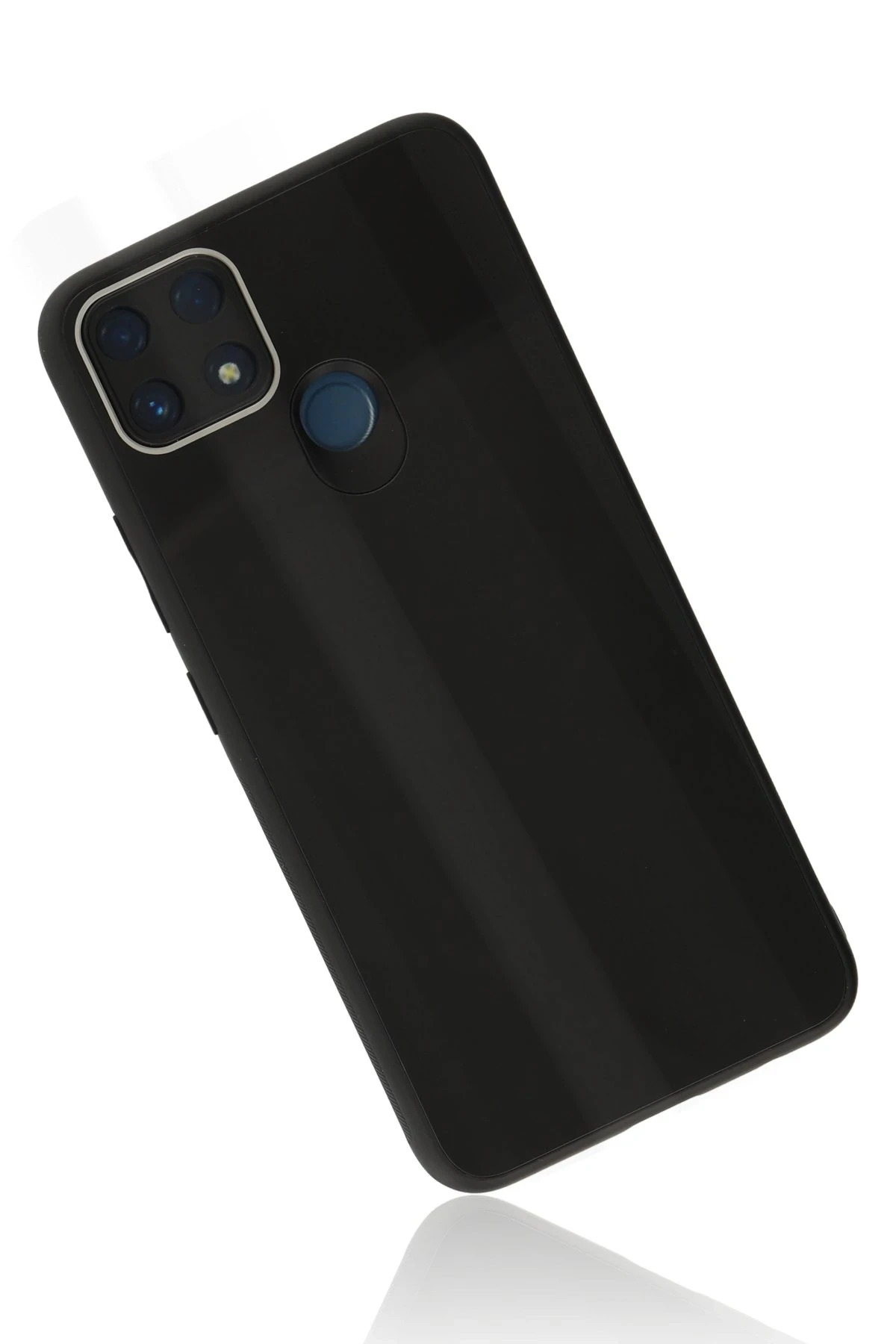 Newface Realme C25 Kılıf Glass Kapak - Siyah — görsel 2