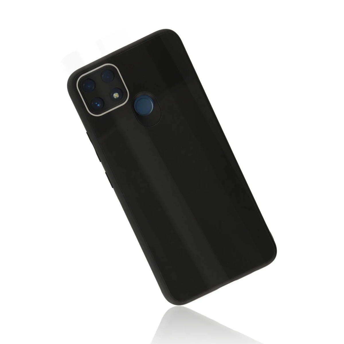 Newface Realme C25 Kılıf Glass Kapak - Siyah — görsel 7