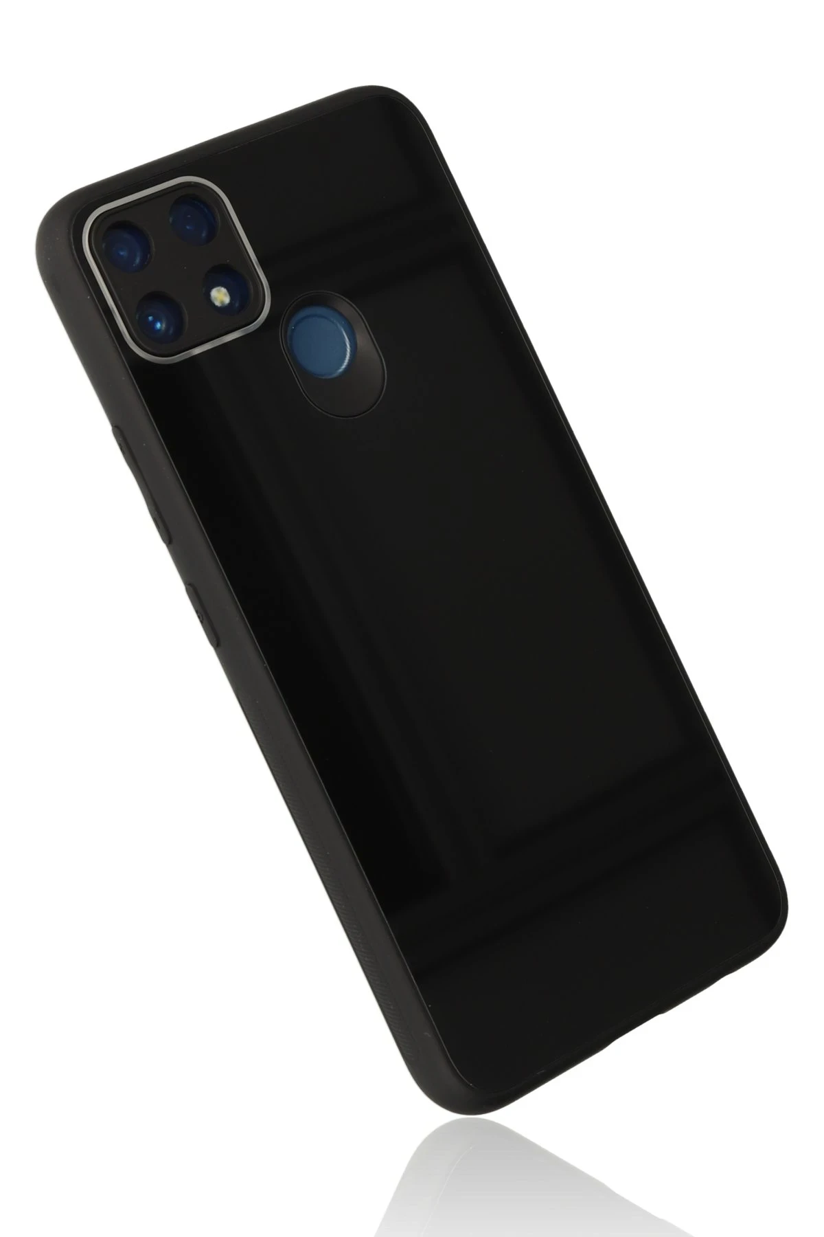 Newface Realme C25 Kılıf Glass Kapak - Siyah — görsel 3