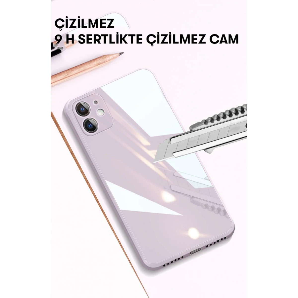 Newface Realme C25 Kılıf Glass Kapak - Siyah — görsel 10