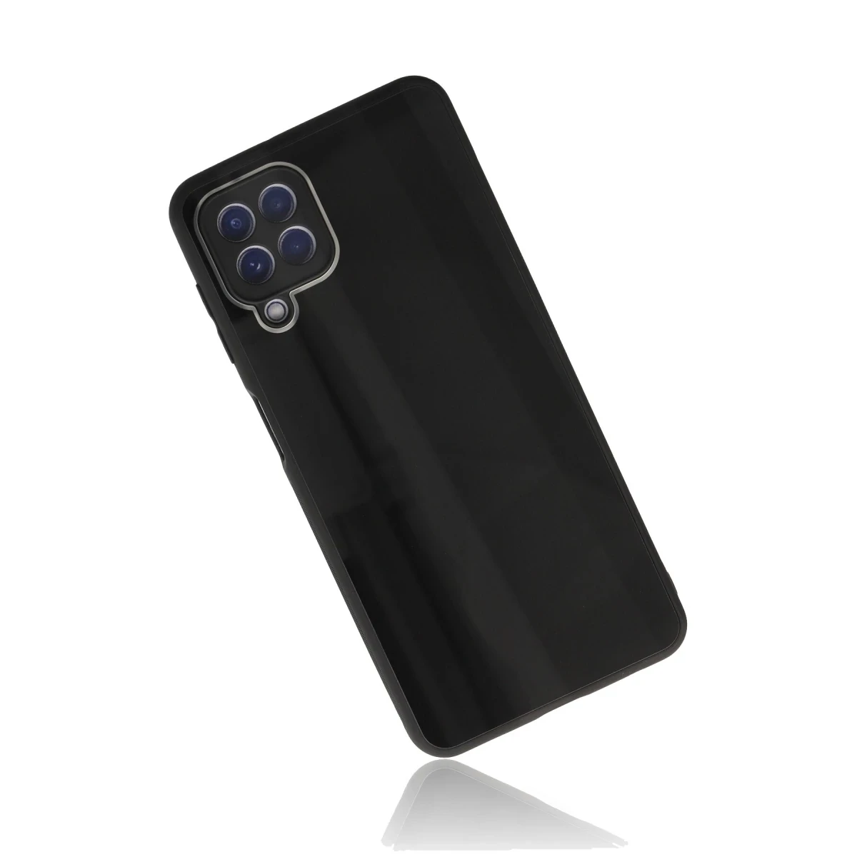 Newface Samsung Galaxy A22 Kılıf Glass Kapak - Siyah — görsel 7