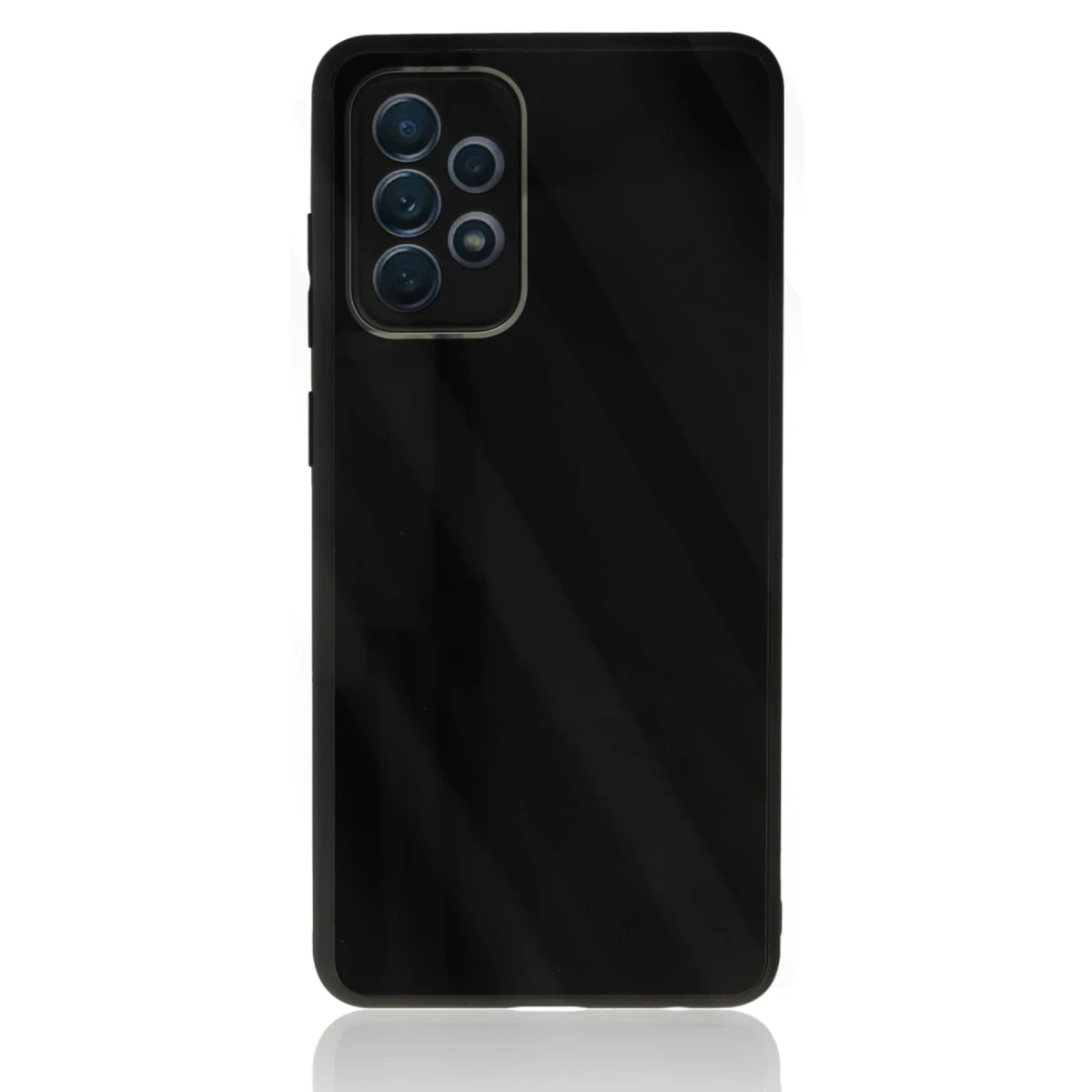 Newface Samsung Galaxy A72 Kılıf Glass Kapak - Siyah — görsel 6