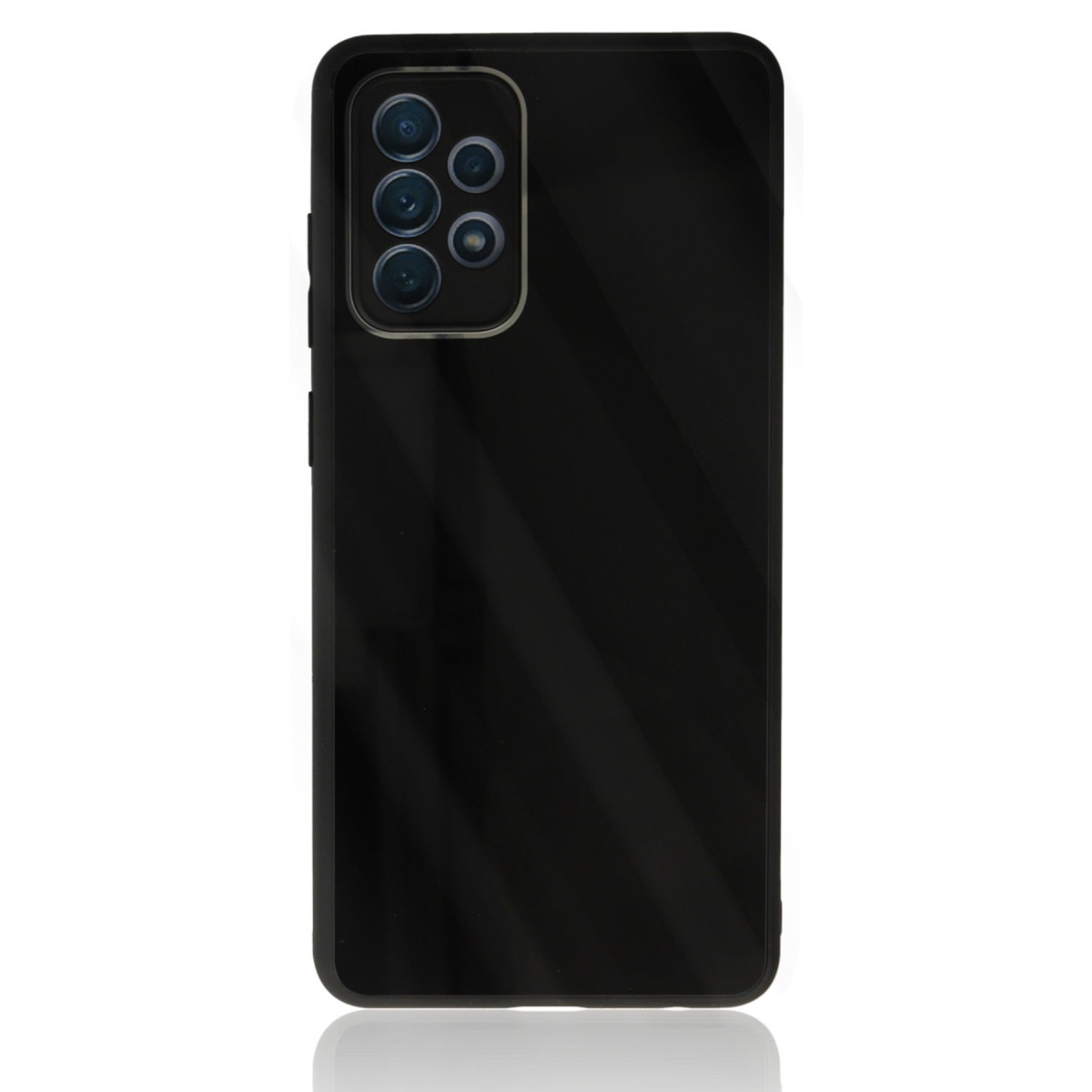 Newface Samsung Galaxy A72 Kılıf Glass Kapak - Siyah — görsel 11