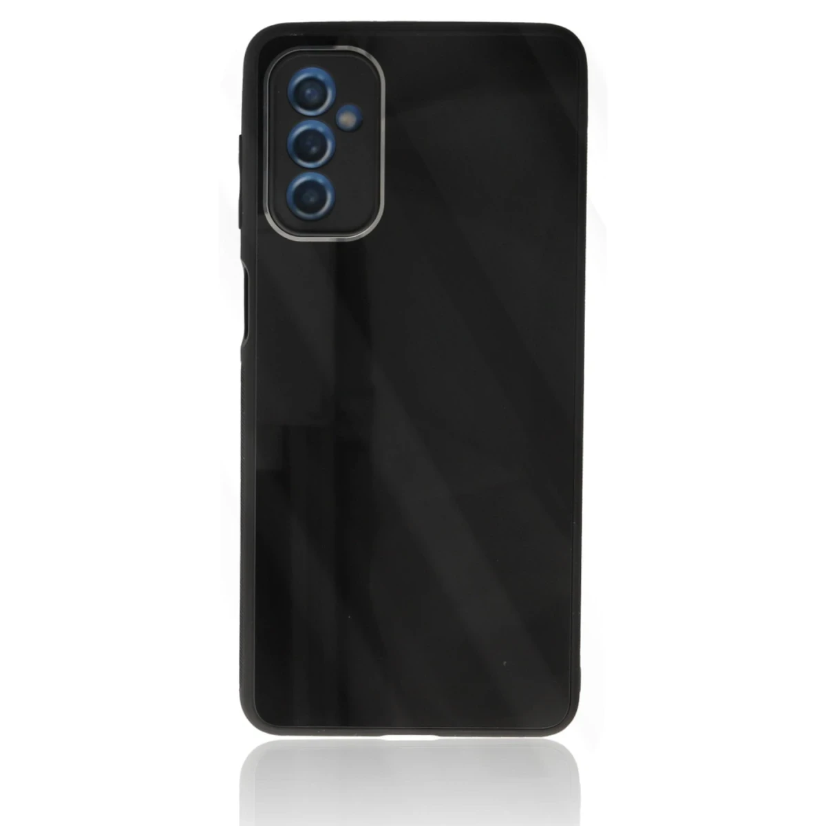 Newface Samsung Galaxy M52 5G Kılıf Glass Kapak - Siyah — görsel 6