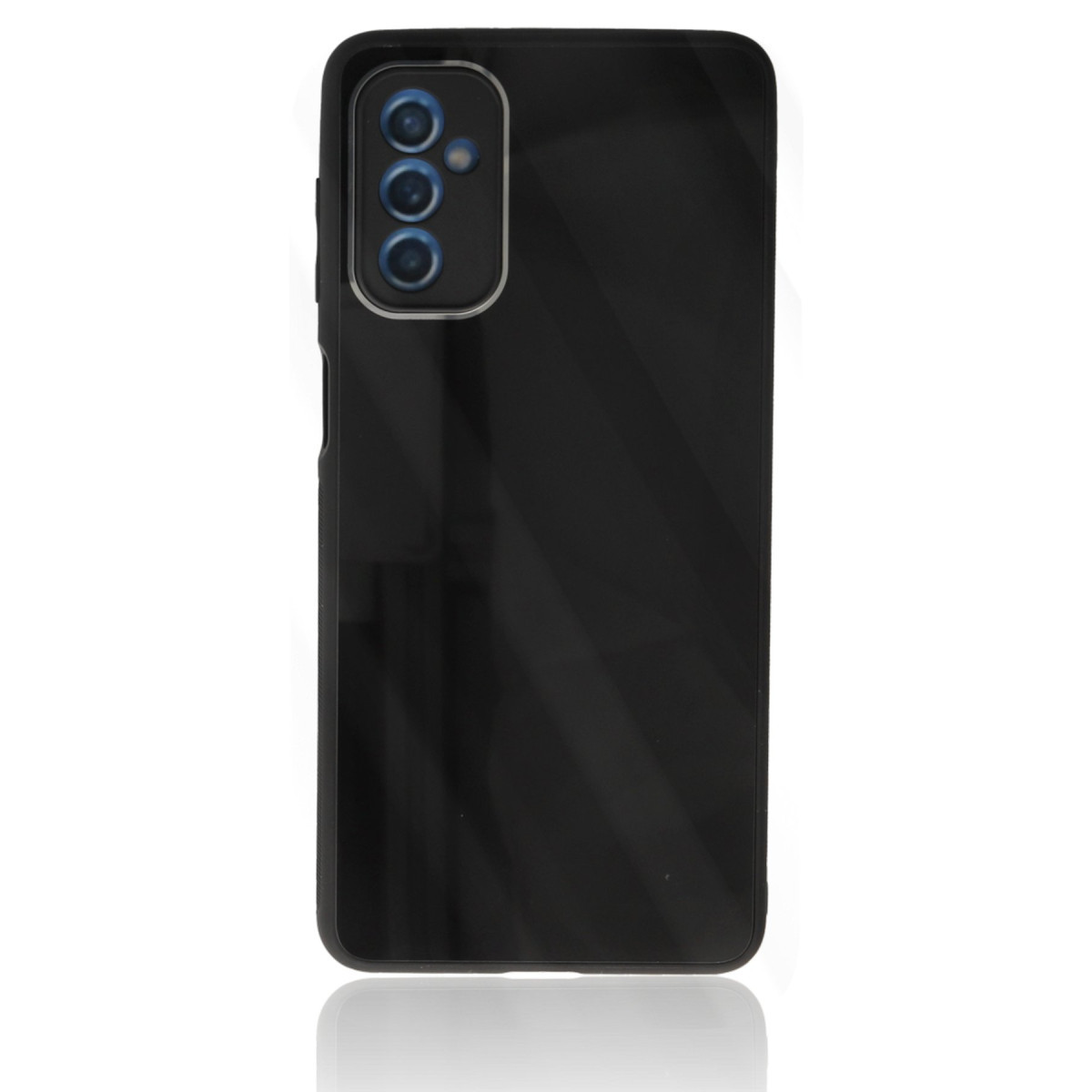 Newface Samsung Galaxy M52 5G Kılıf Glass Kapak - Siyah — görsel 11