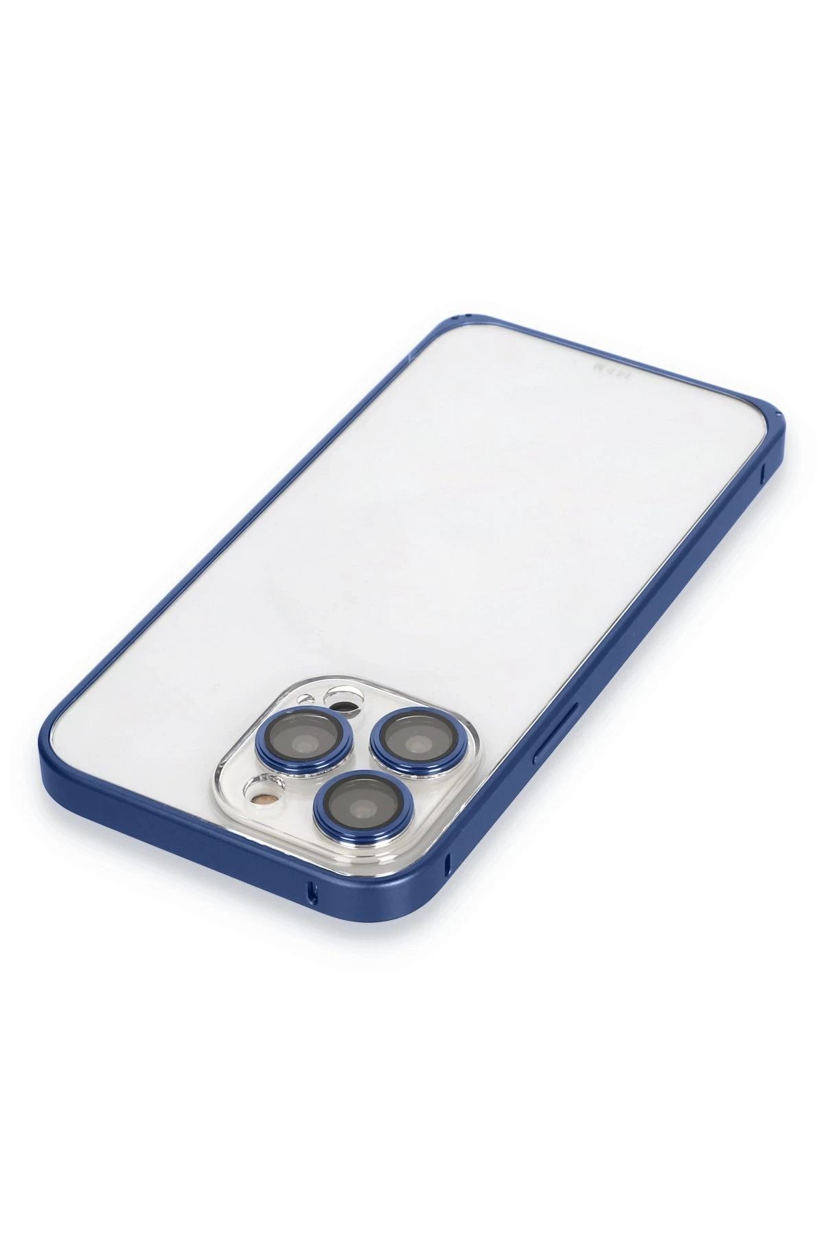 Joko iPhone 15 Pro Metal Bumper Mat Kapak - Lacivert