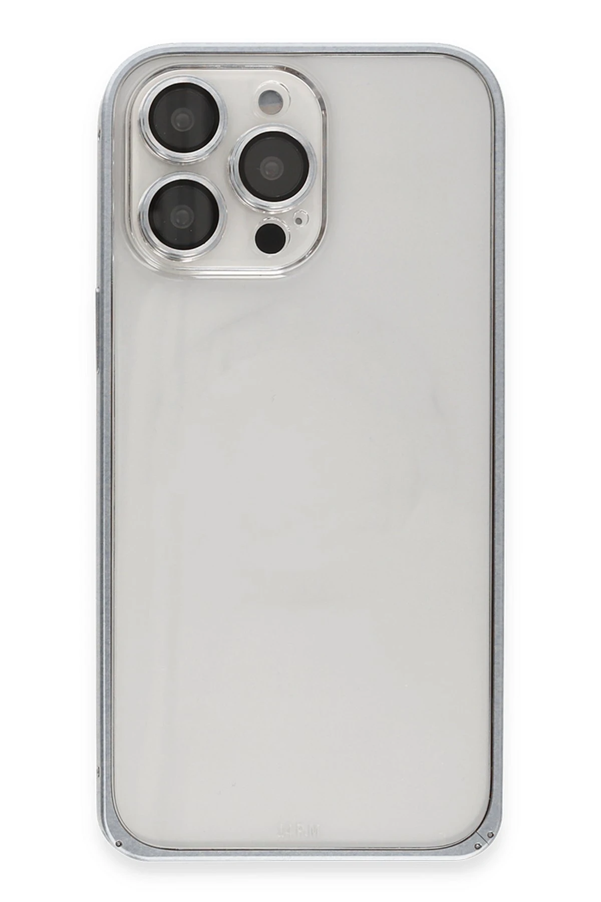Joko iPhone 15 Pro Metal Bumper Mat Kapak - Gri