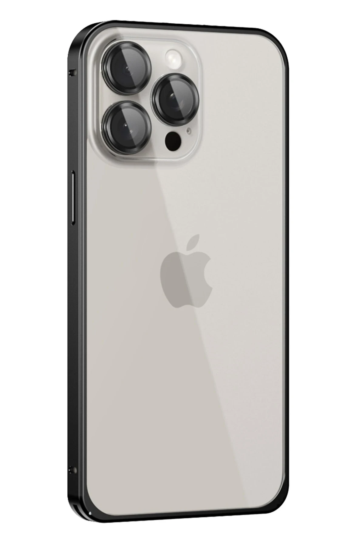 Joko iPhone 15 Pro Max Metal Bumper Mat Kapak - Siyah
