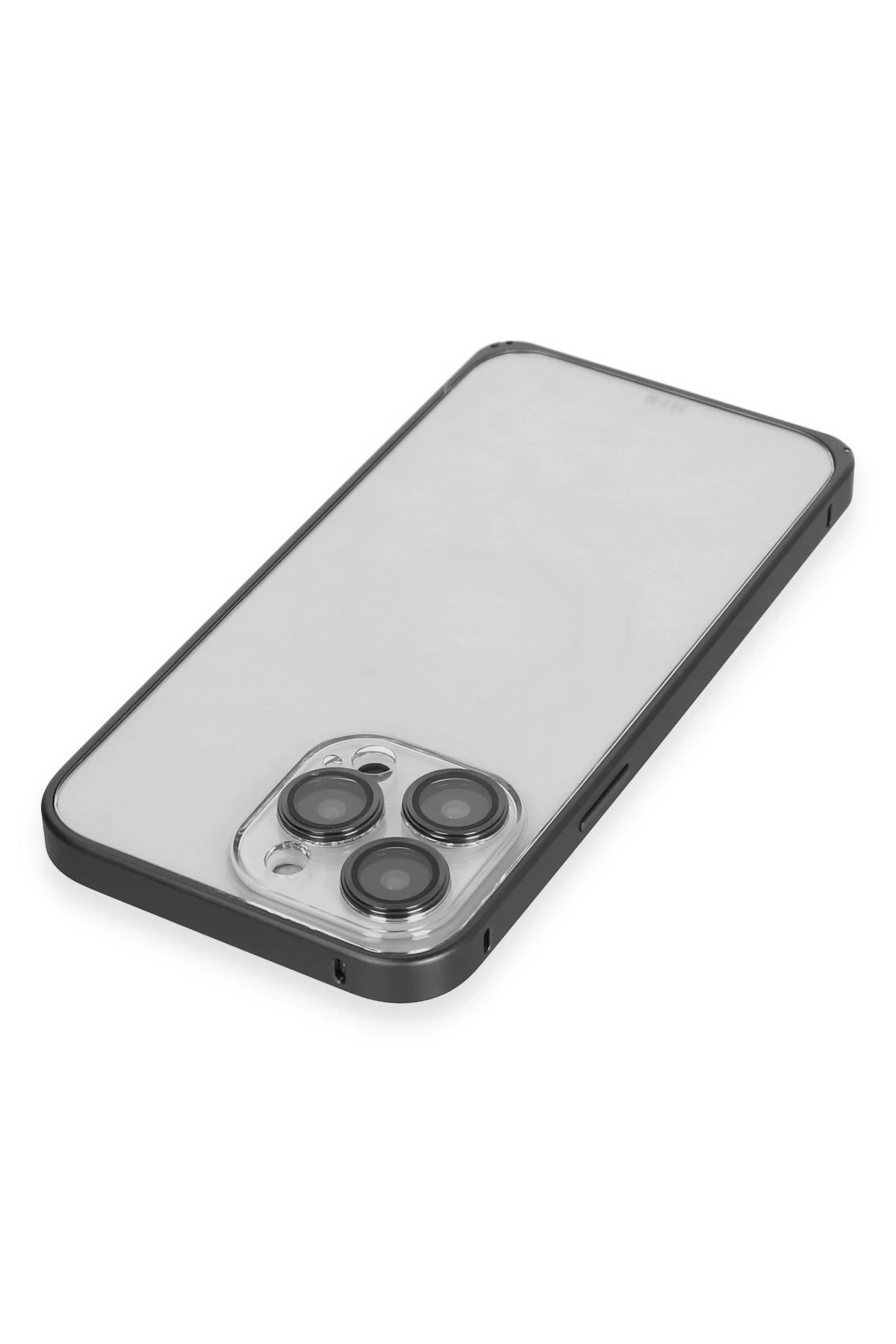 Joko iPhone 15 Pro Max Metal Bumper Mat Kapak - Siyah