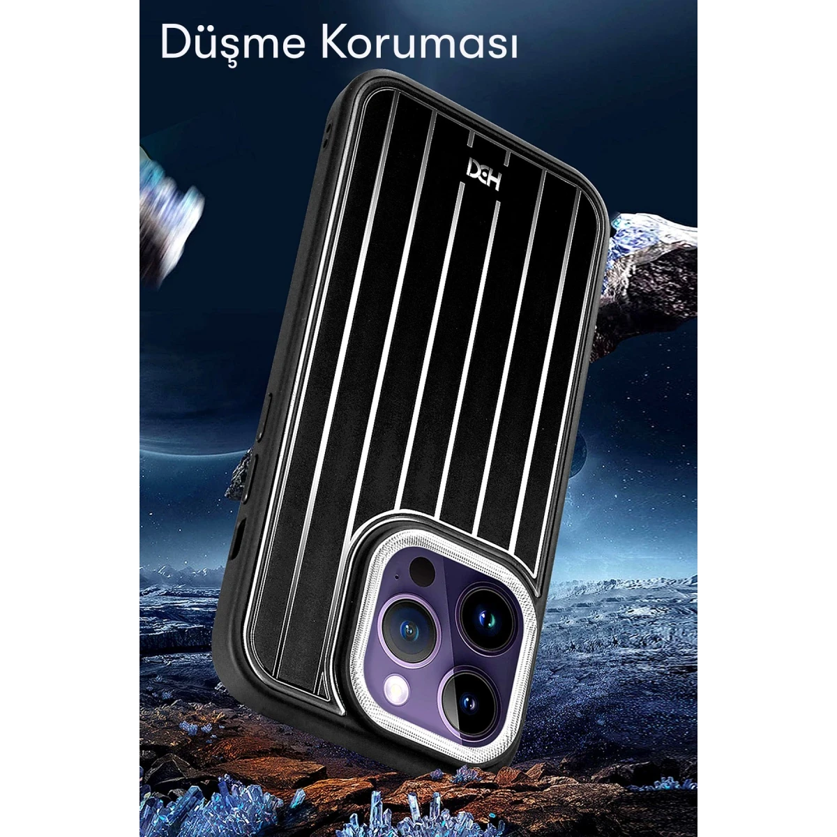 HDD Apple iPhone 15 Kılıf HBC-190 Kolaj Kapak - Siyah