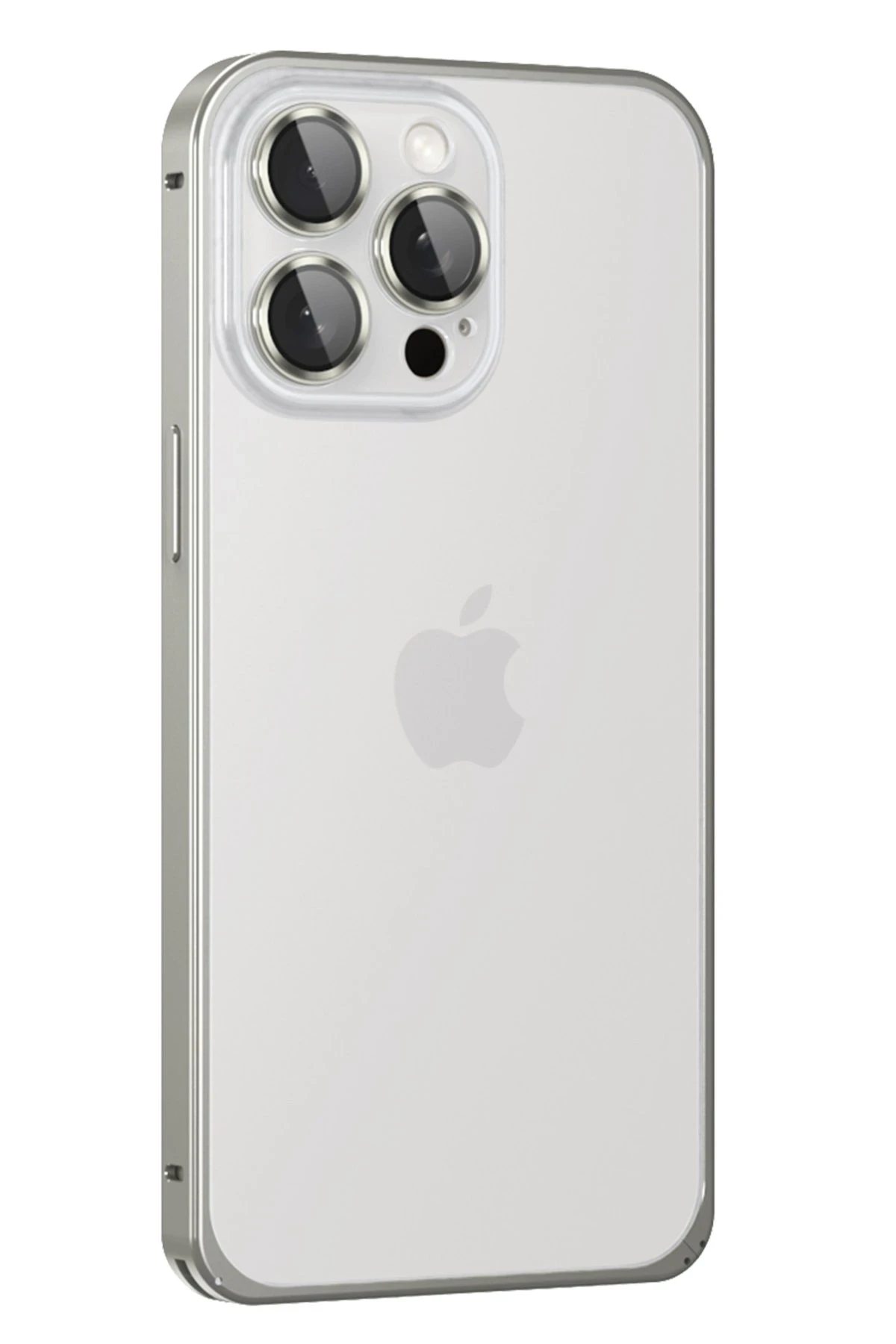 Joko iPhone 15 Pro Max Metal Bumper Mat Kapak - Gri