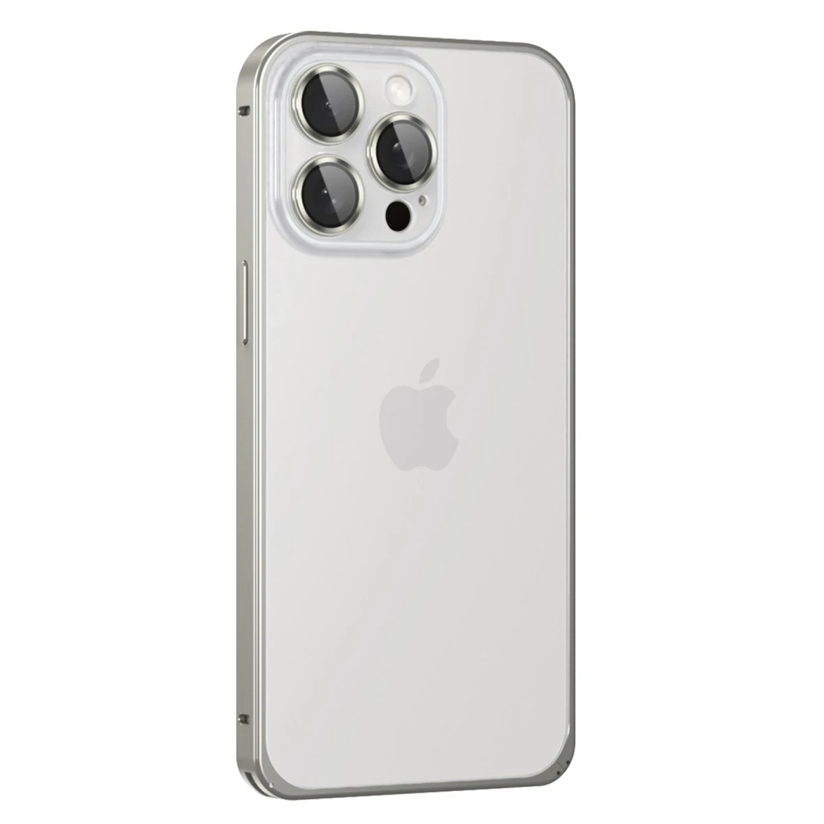 Joko Apple iPhone 15 Pro Max Metal Bumper Mat Kapak - Gri