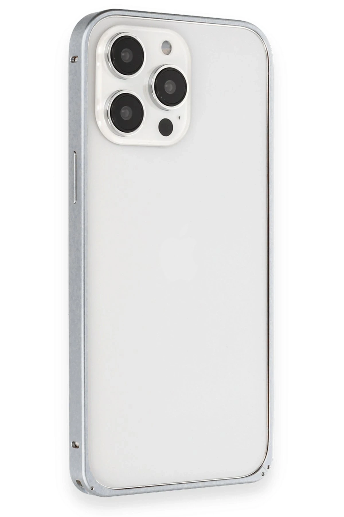 Joko iPhone 15 Pro Max Metal Bumper Mat Kapak - Gri