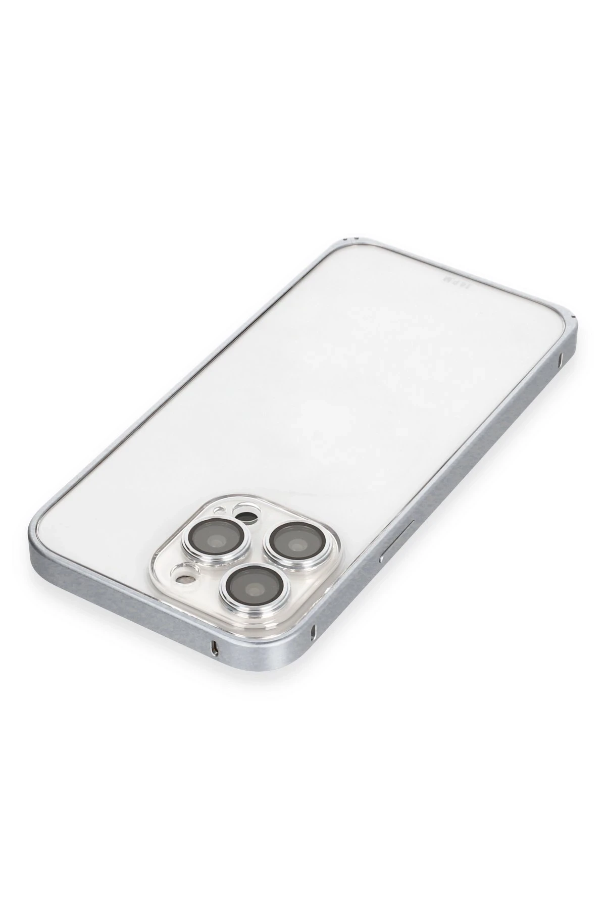 Joko iPhone 15 Pro Max Metal Bumper Mat Kapak - Gri