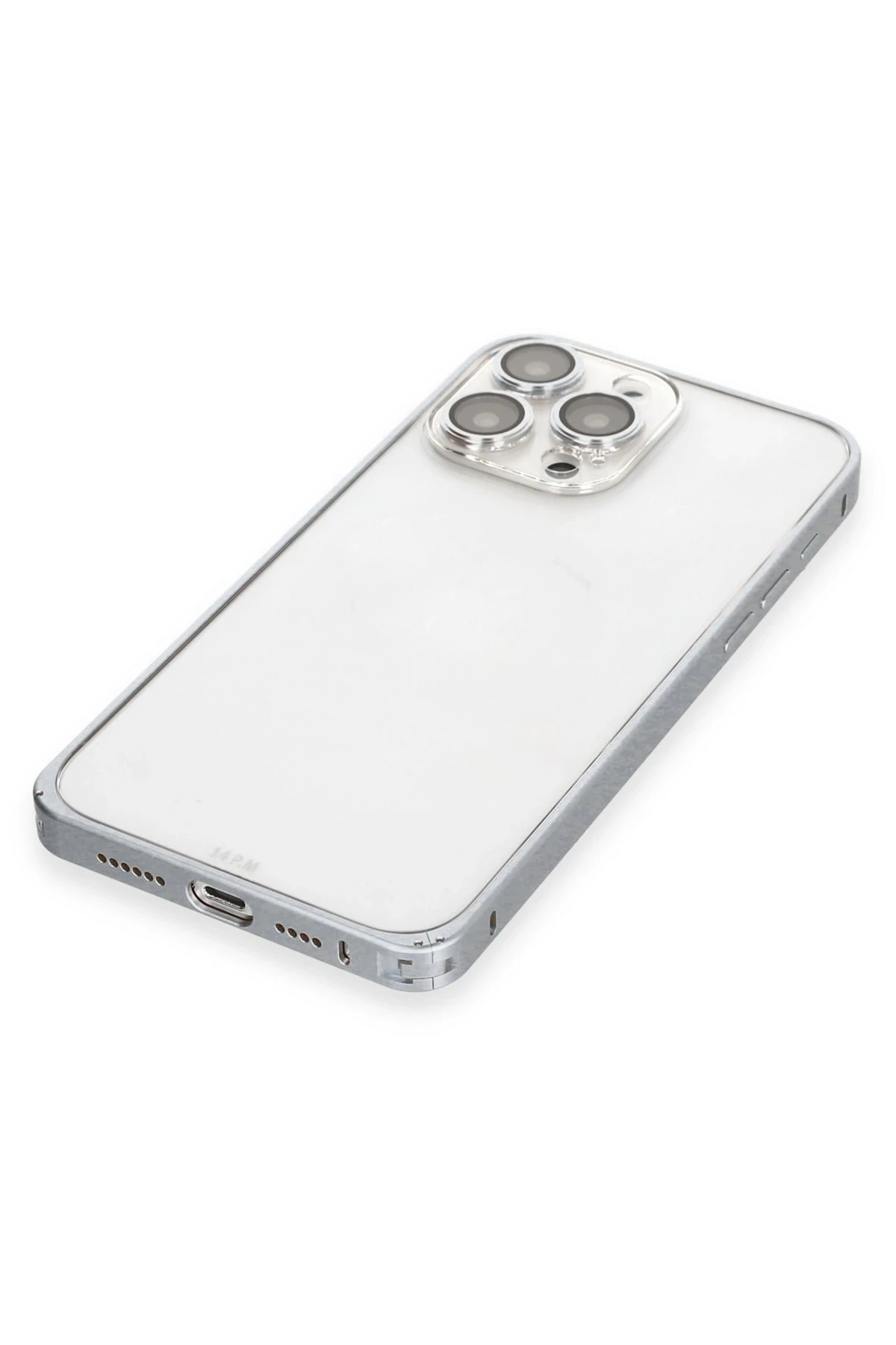 Joko iPhone 15 Pro Max Metal Bumper Mat Kapak - Gri
