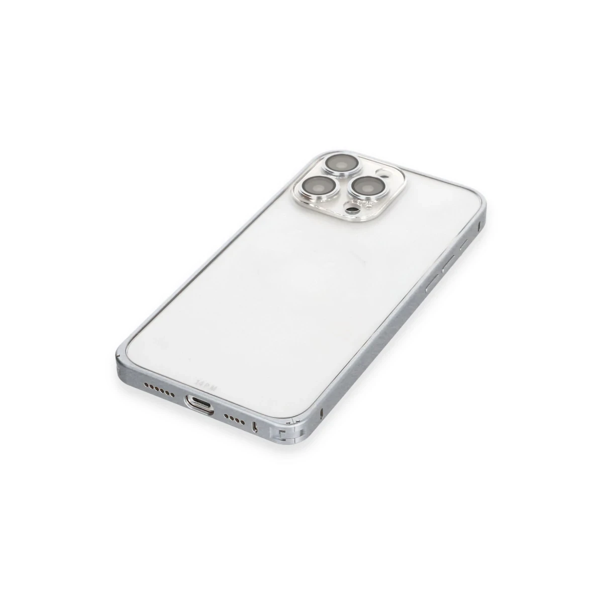 Joko Apple iPhone 15 Pro Max Metal Bumper Mat Kapak - Gri
