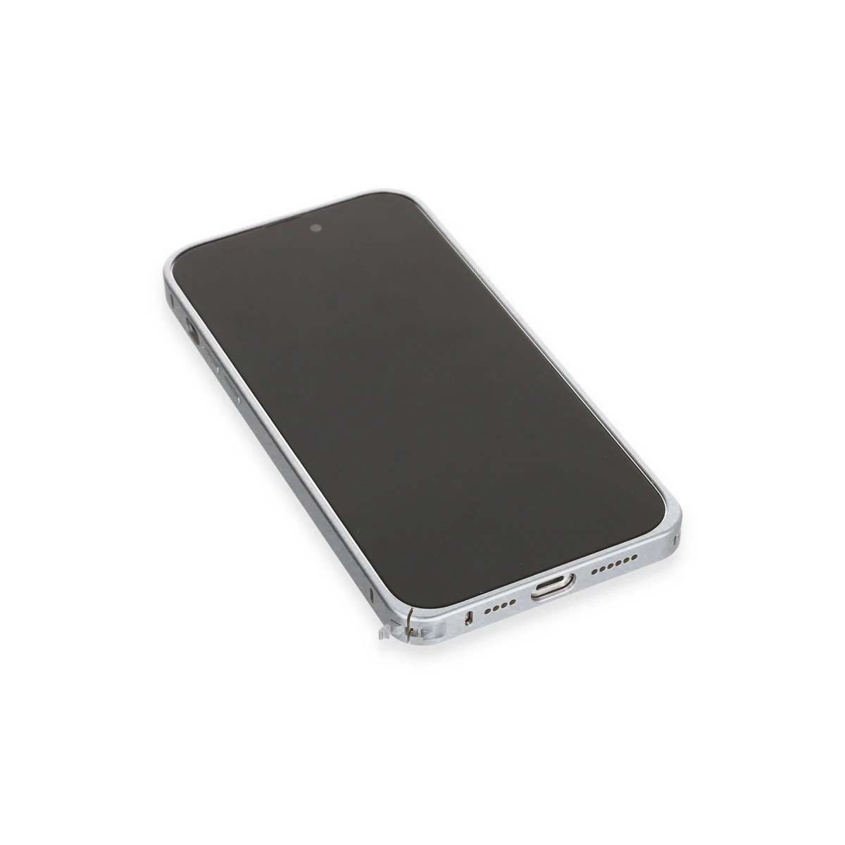 Joko Apple iPhone 15 Pro Max Metal Bumper Mat Kapak - Gri