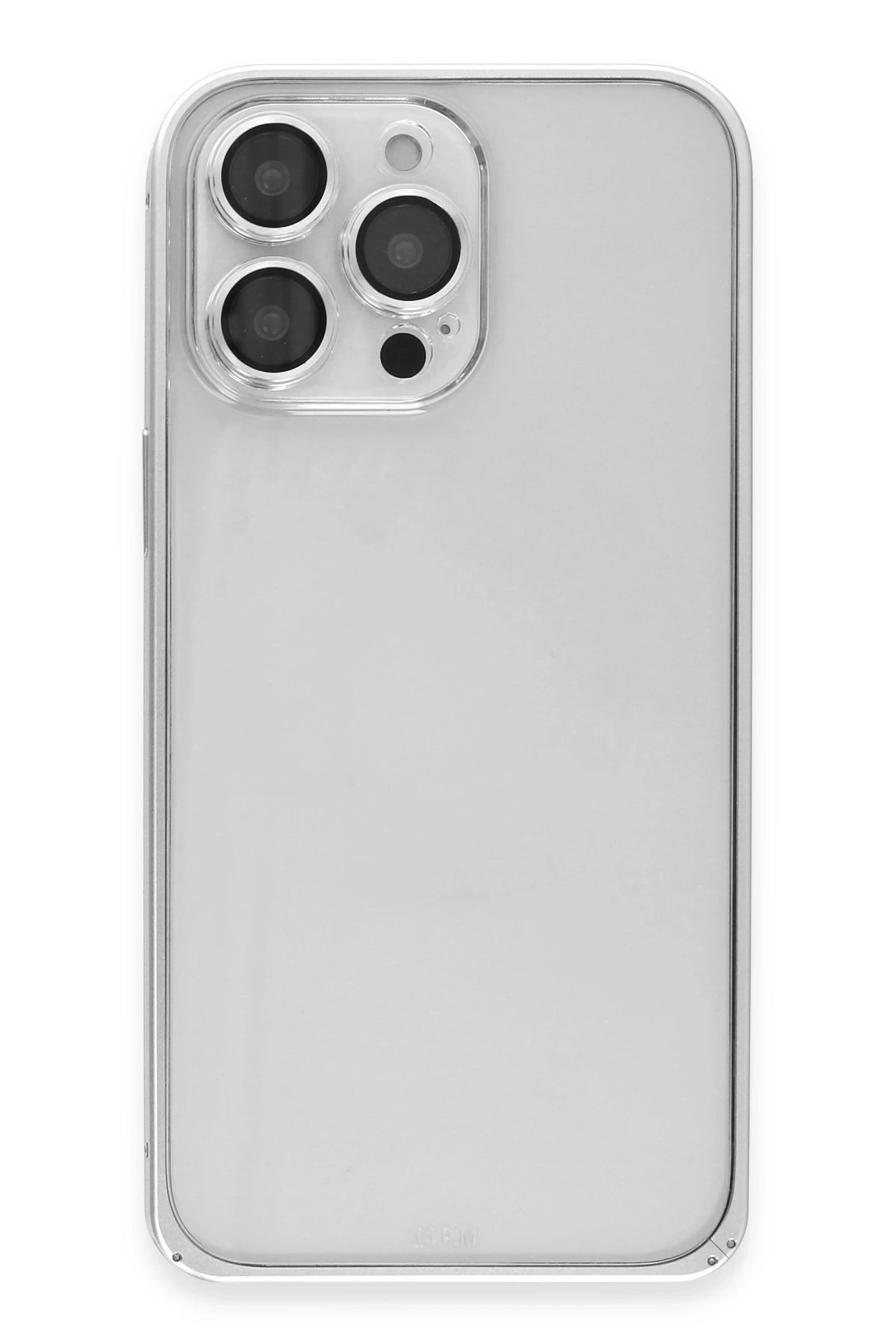 Joko iPhone 15 Pro Max Metal Bumper Mat Kapak - Gümüş
