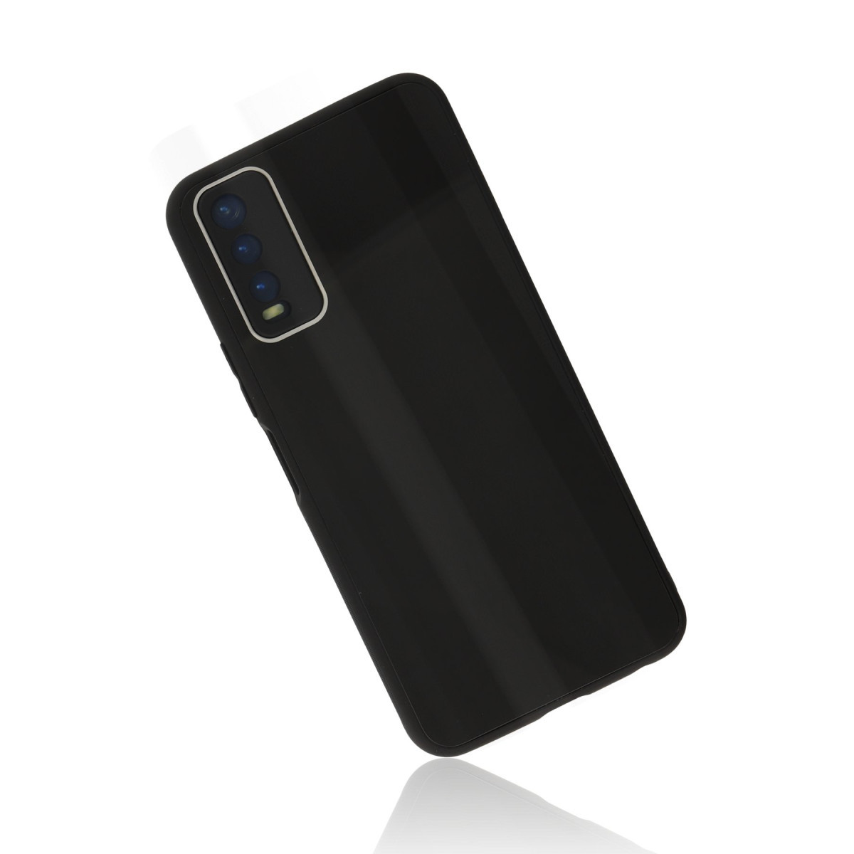 Newface Vivo Y11S Kılıf Glass Kapak - Siyah — görsel 12