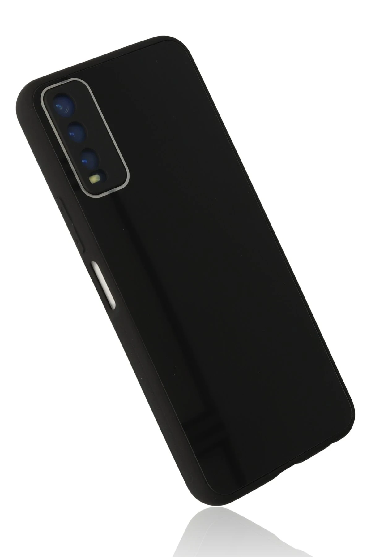 Newface Vivo Y11S Kılıf Glass Kapak - Siyah — görsel 3
